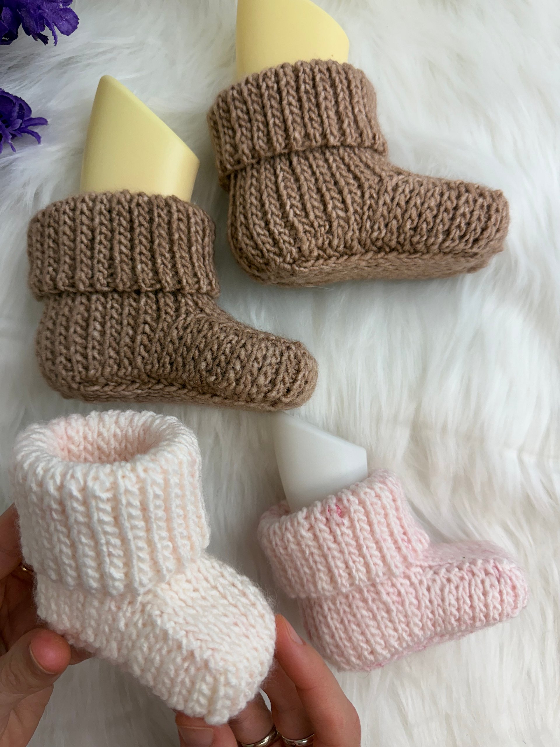 Crochet Ribbed Baby Booties Pattern product image (1)