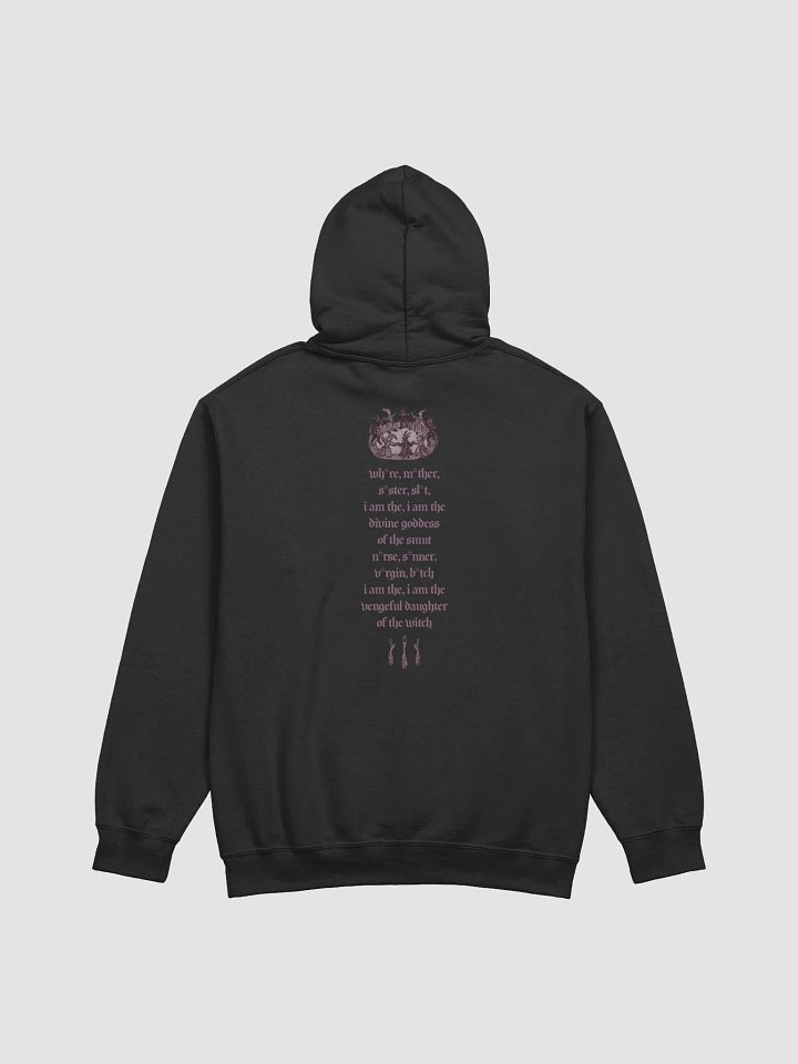 'Wh*re, M*ther, S*ster, Sl*t....' Burn Your Village Hoodie (design on back) (colours available) product image (1)