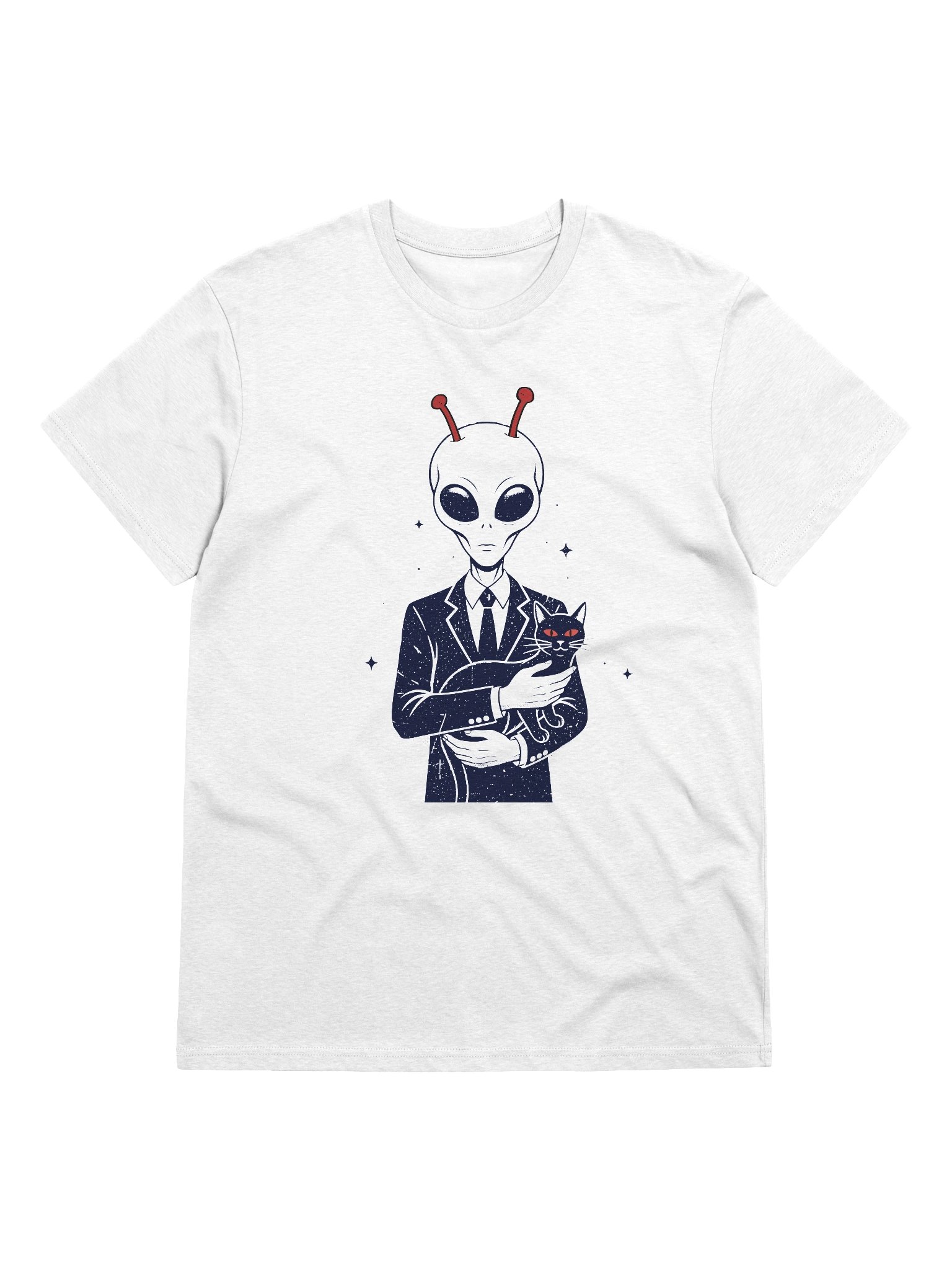 Alien Loves Cat - Galactic Encounter Organic Cotton T-Shirt product image (1)