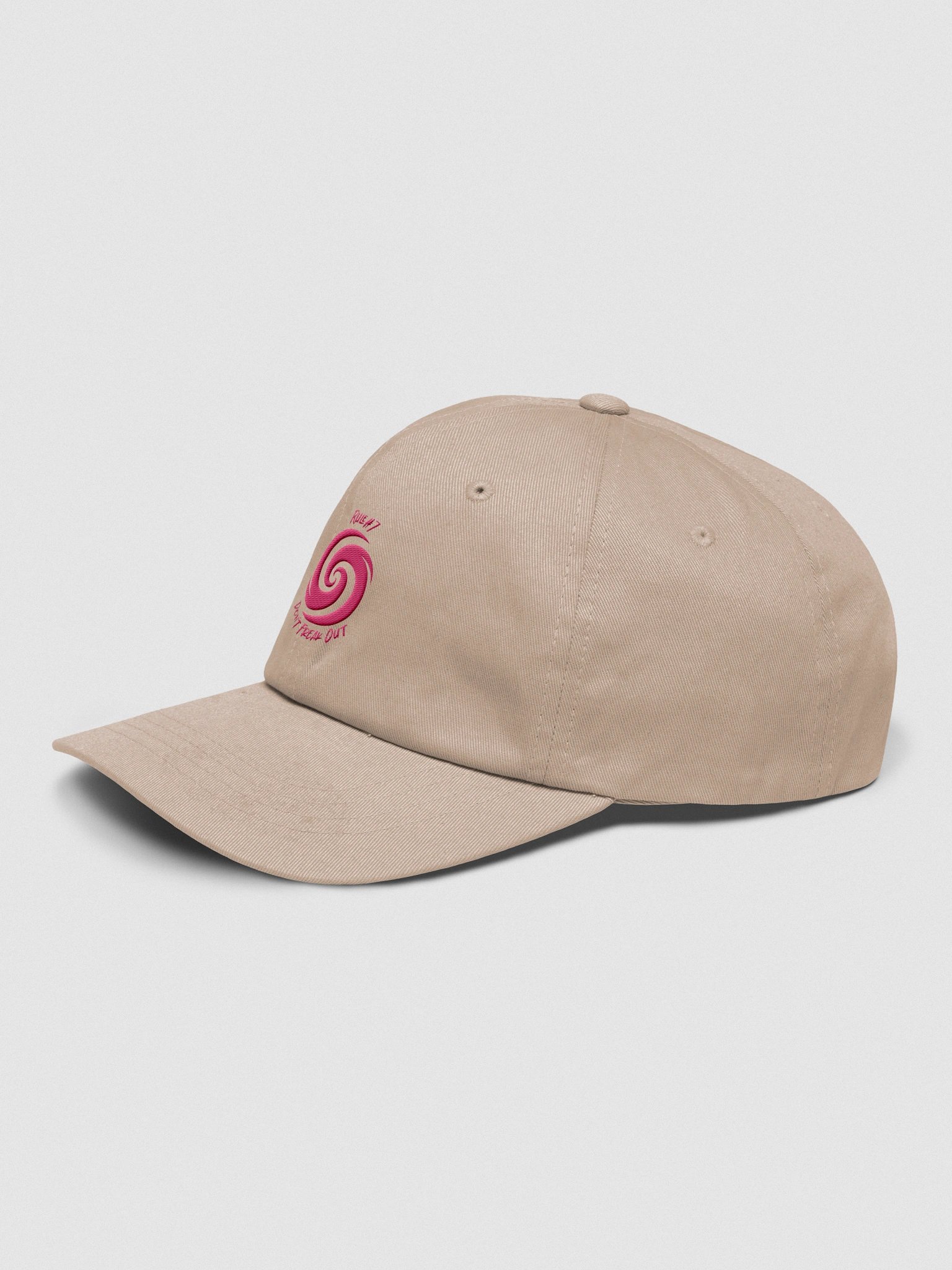 Rule #7 Dad Hat Pink Logo product image (13)