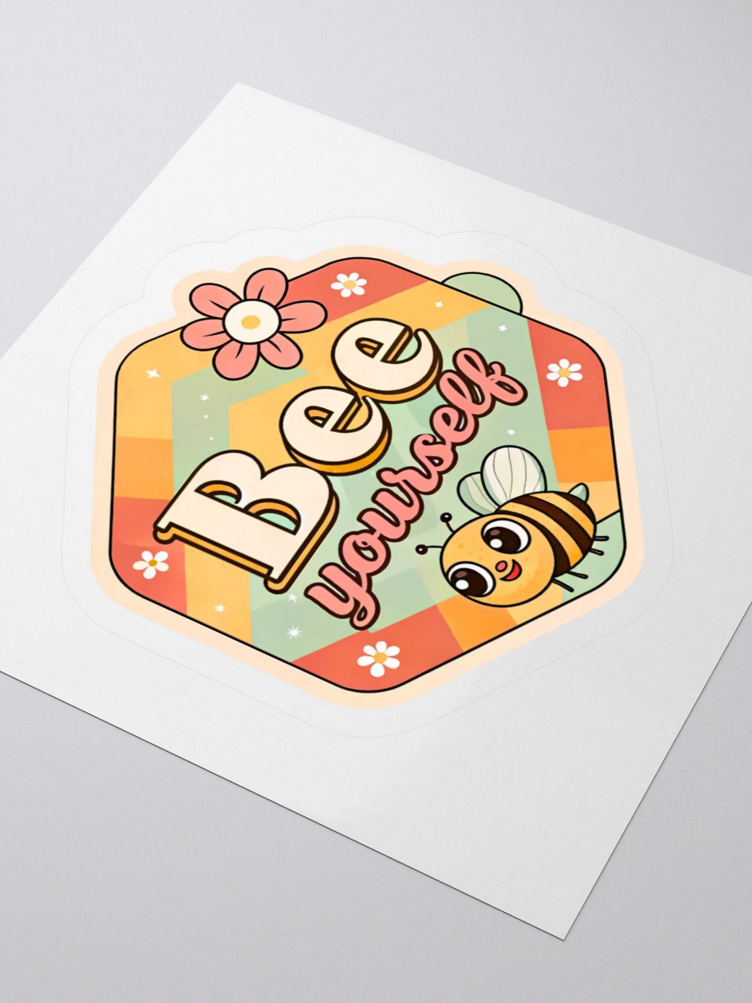 Bee Yourself Hexagonal Kiss Cut Stickers product image (9)