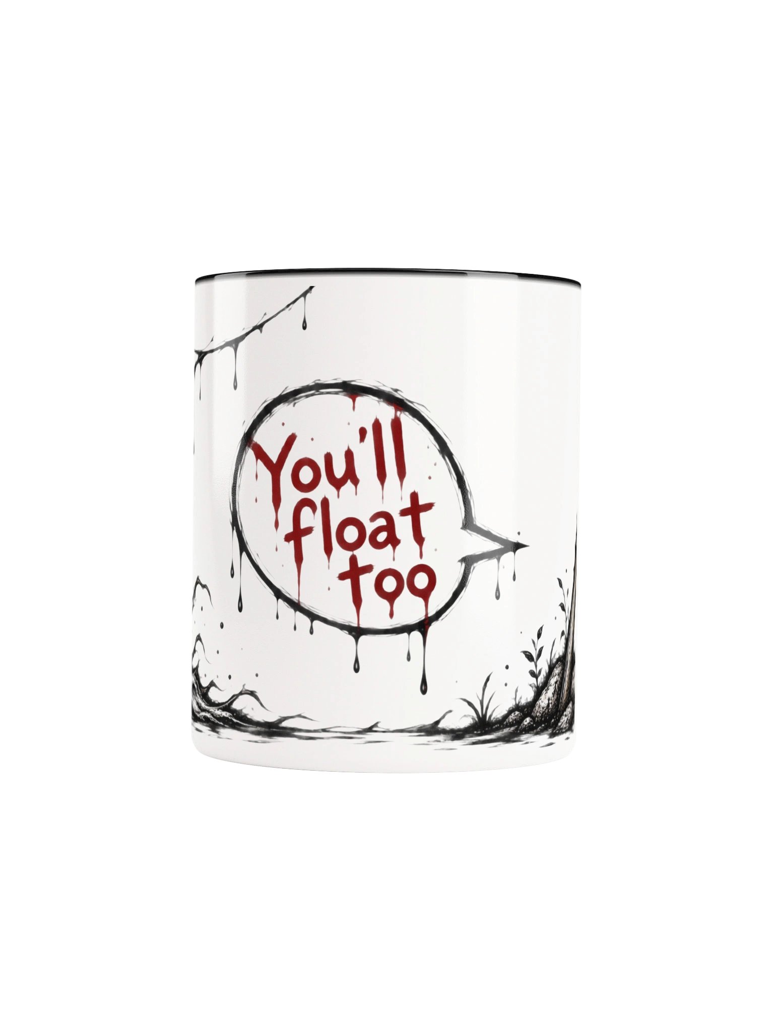 You'll Float Too – Gothic Ghost Halloween Coffee Mug | SHAYZ 11oz product image (5)