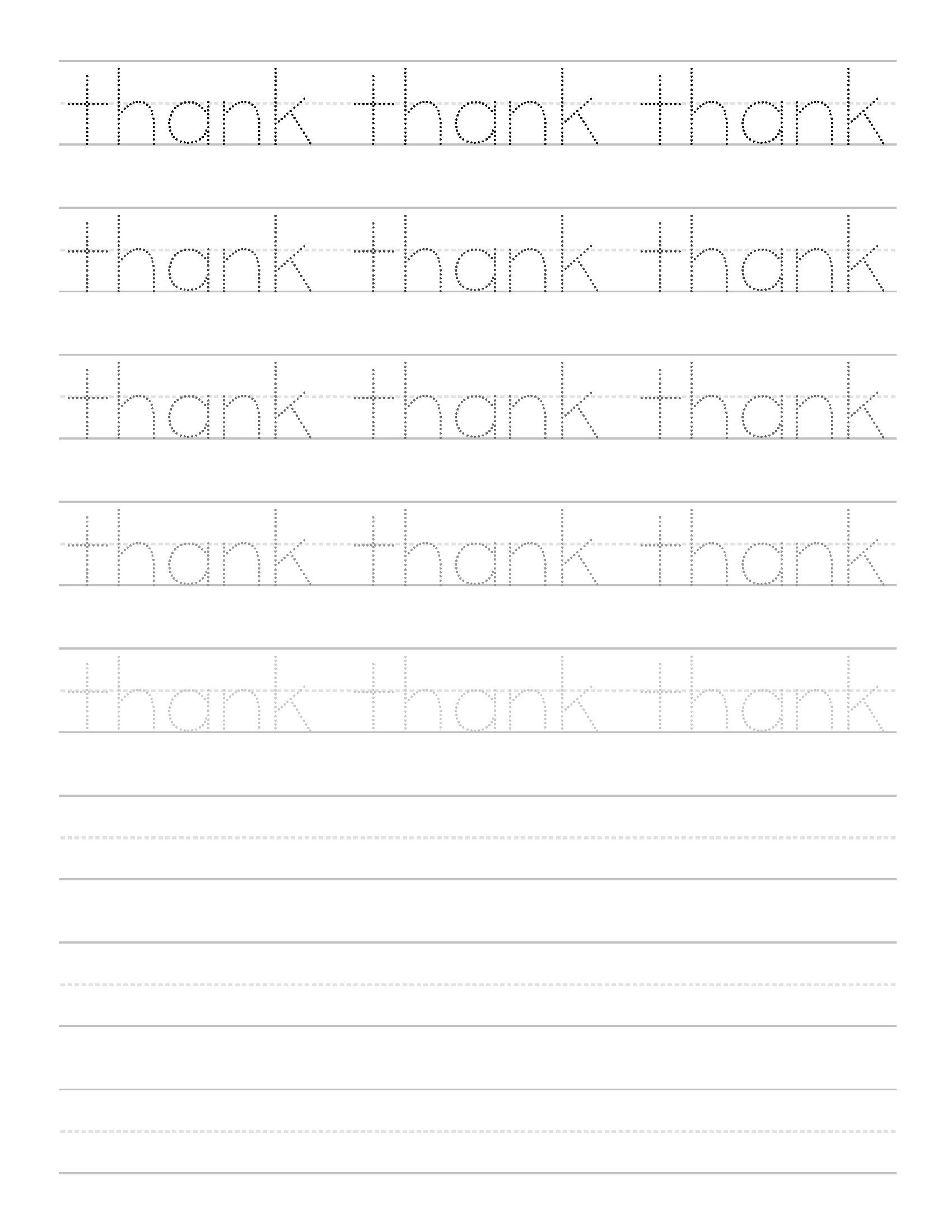 1st Grade Sight Words - Tracing Worksheets product image (3)