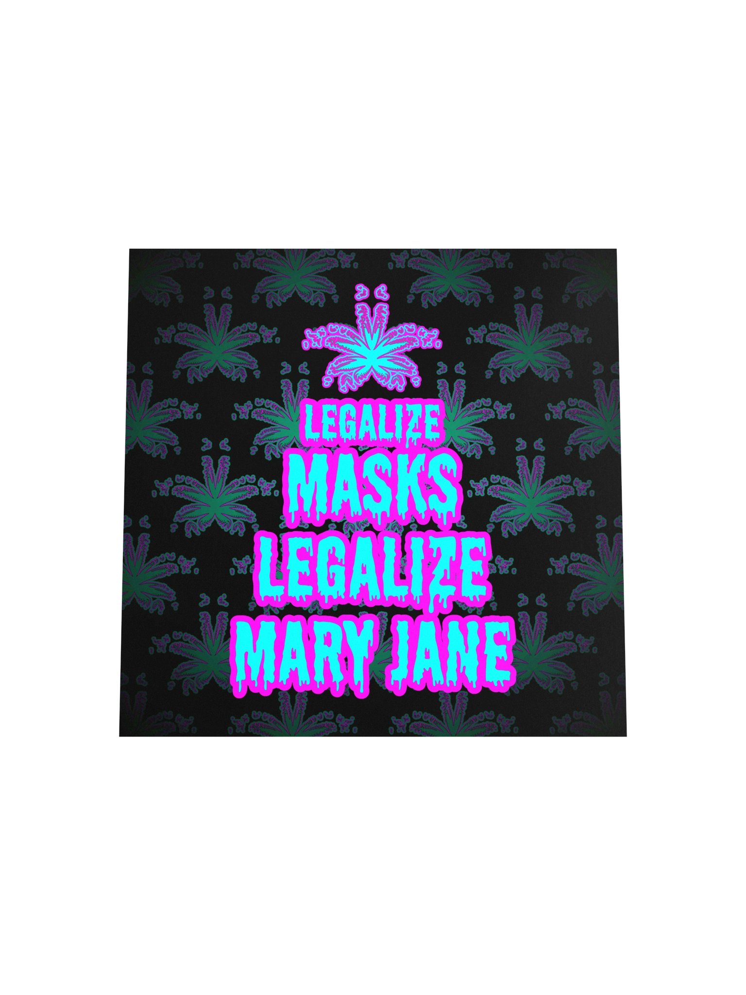Legalize Masks Legalize Mary Jane Stoner Poster, Chronically Ill Cannabis Art, Pot Leaf Print product image (3)