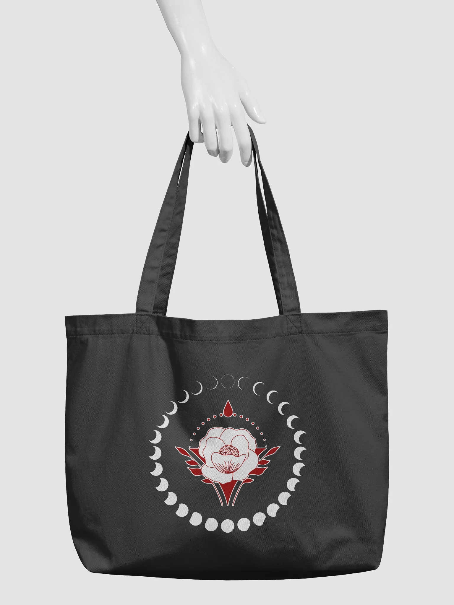 Organic Cotton Eco Tote Mystic Moon Blooming Rose product image (6)
