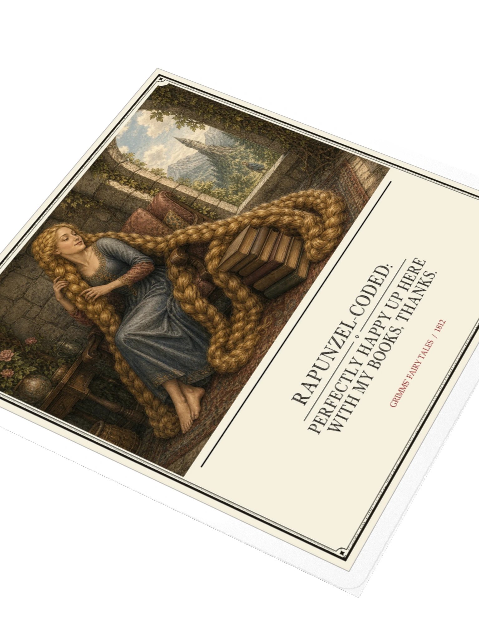 Rapunzel Coded Perfectly Happy Up Here With -- Grimms Fairy Tales Sticker product image (3)