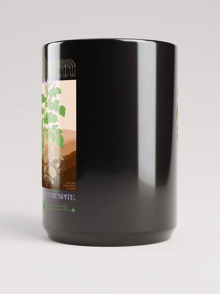 GROWING OUT OF PURE SPITE black glossy mug product image (2)