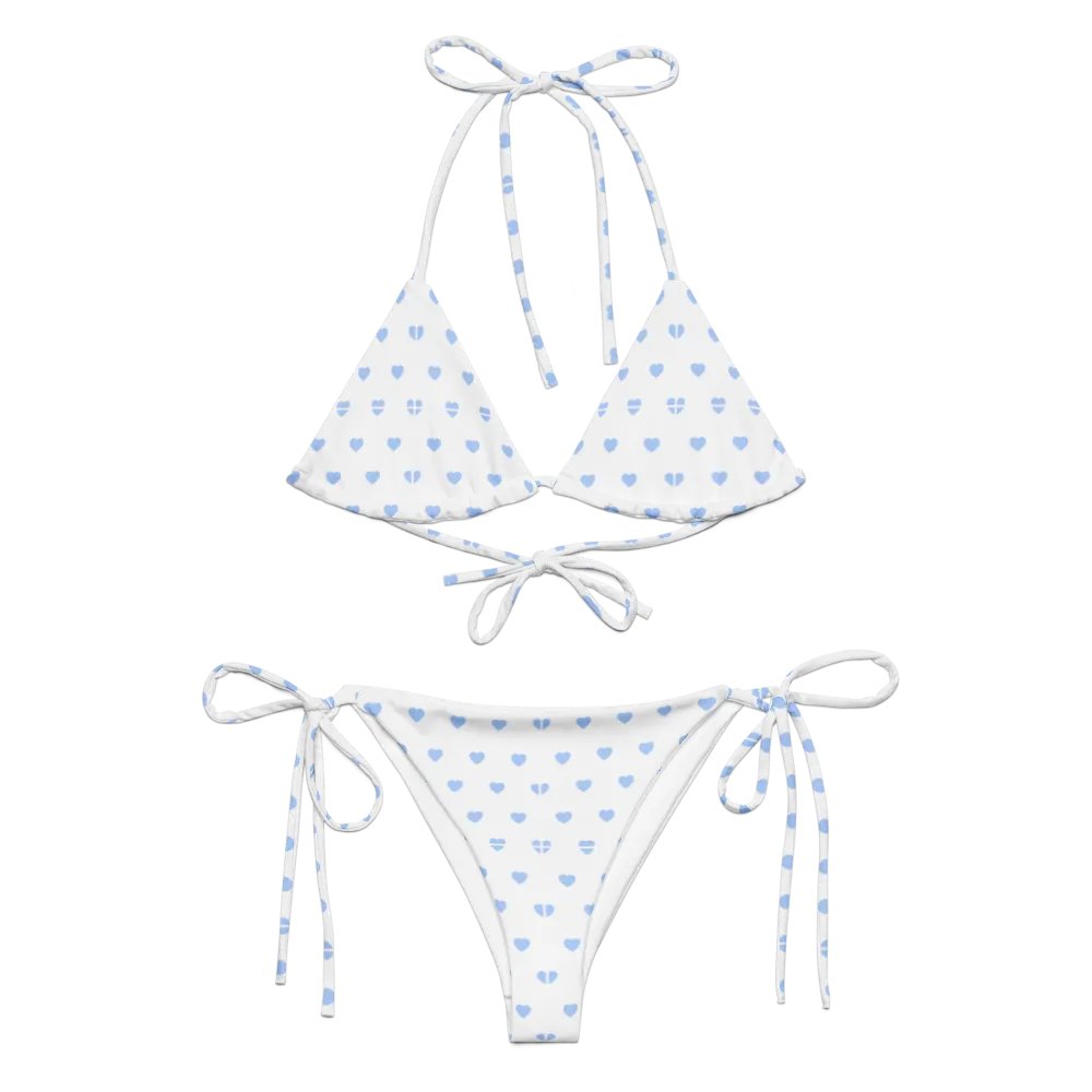 Pastel Heart Seamless Pattern String Bikini - v9 product image (6)