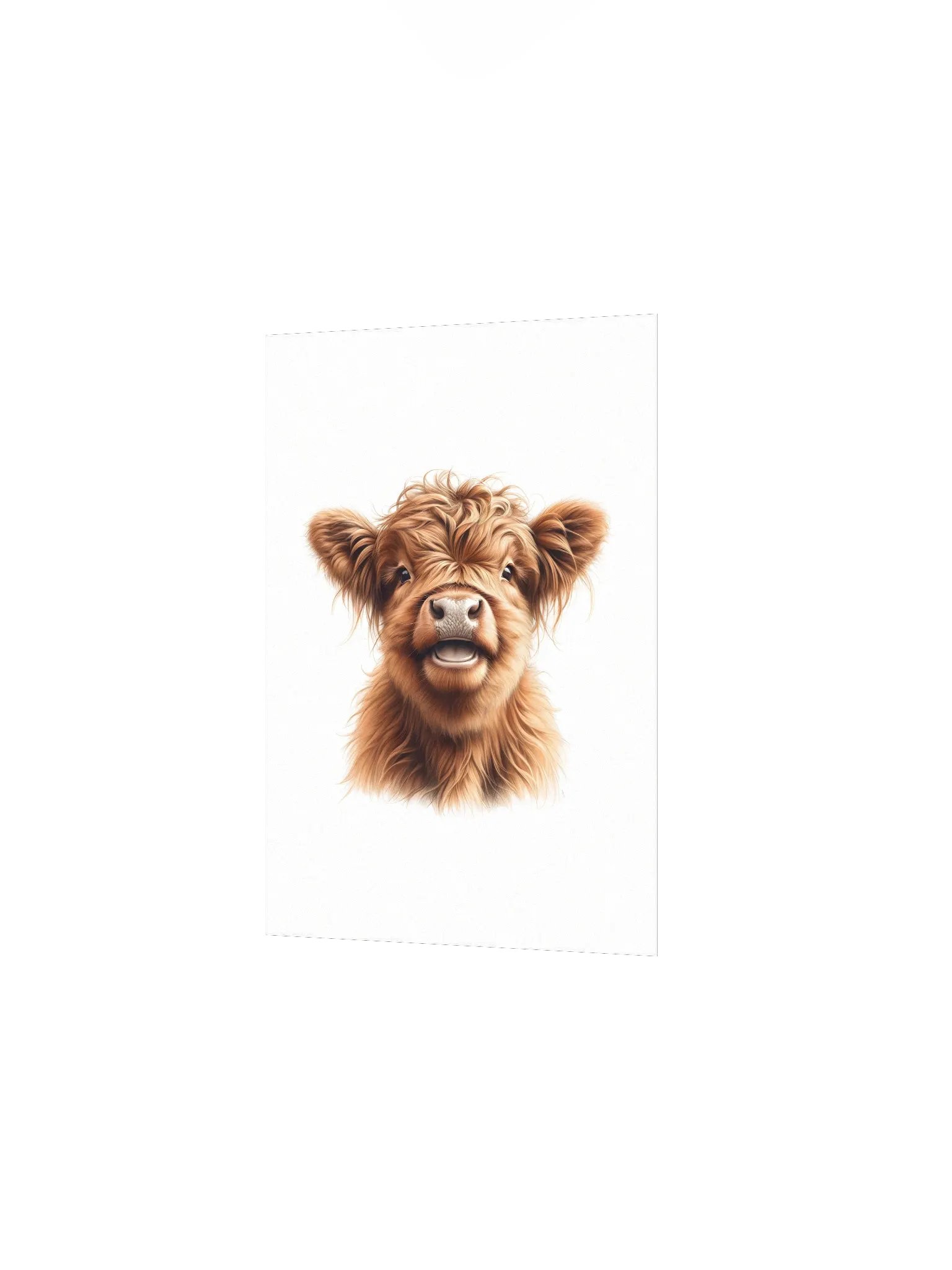 Happy Brown Highland Cow Nursery Print product image (5)