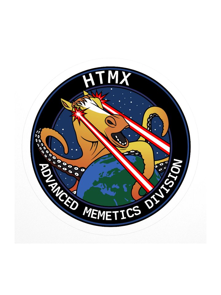 htmx advanced memetics division sticker product image (1)