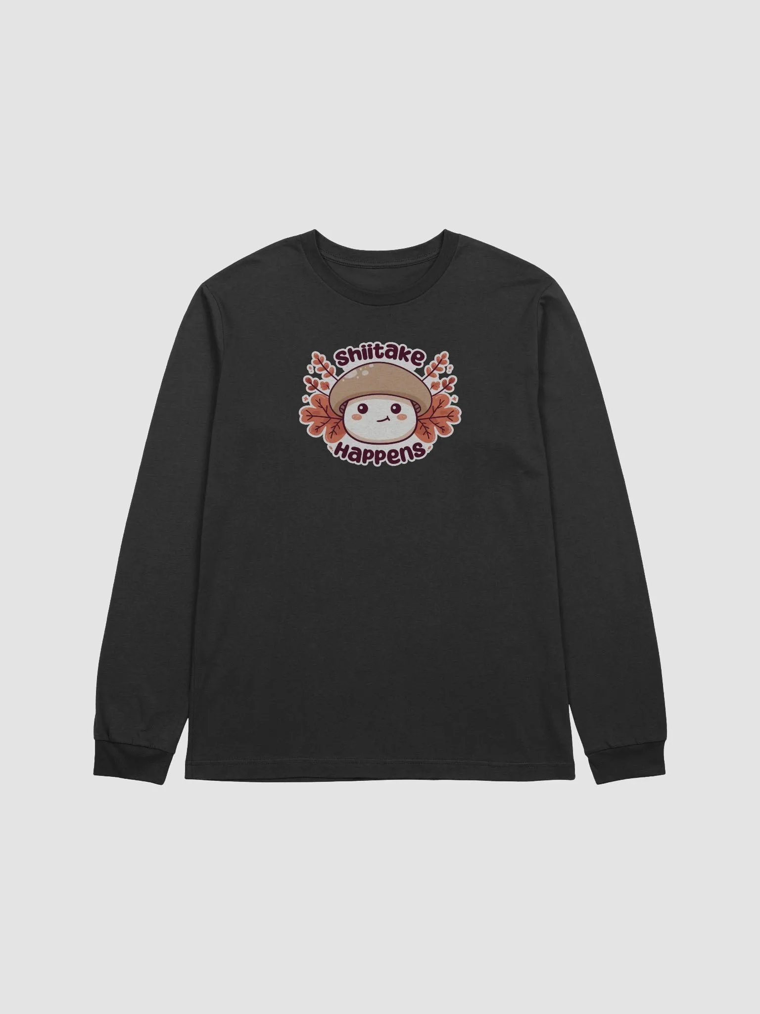 *Limited Time* Shiitake Happens Supersoft Long Sleeved T-Shirt (Dark) product image (2)