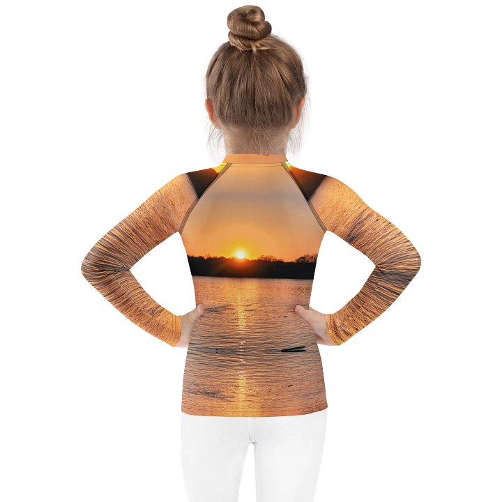 Sunset Glow Kids Rash Guard product image (2)