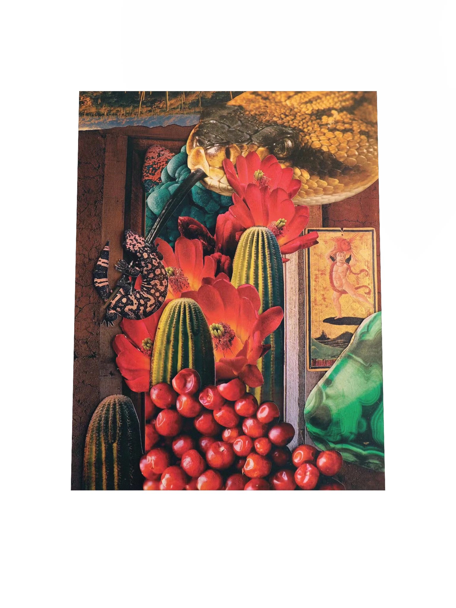 "desert guardians" 12"x16" collage print product image (6)