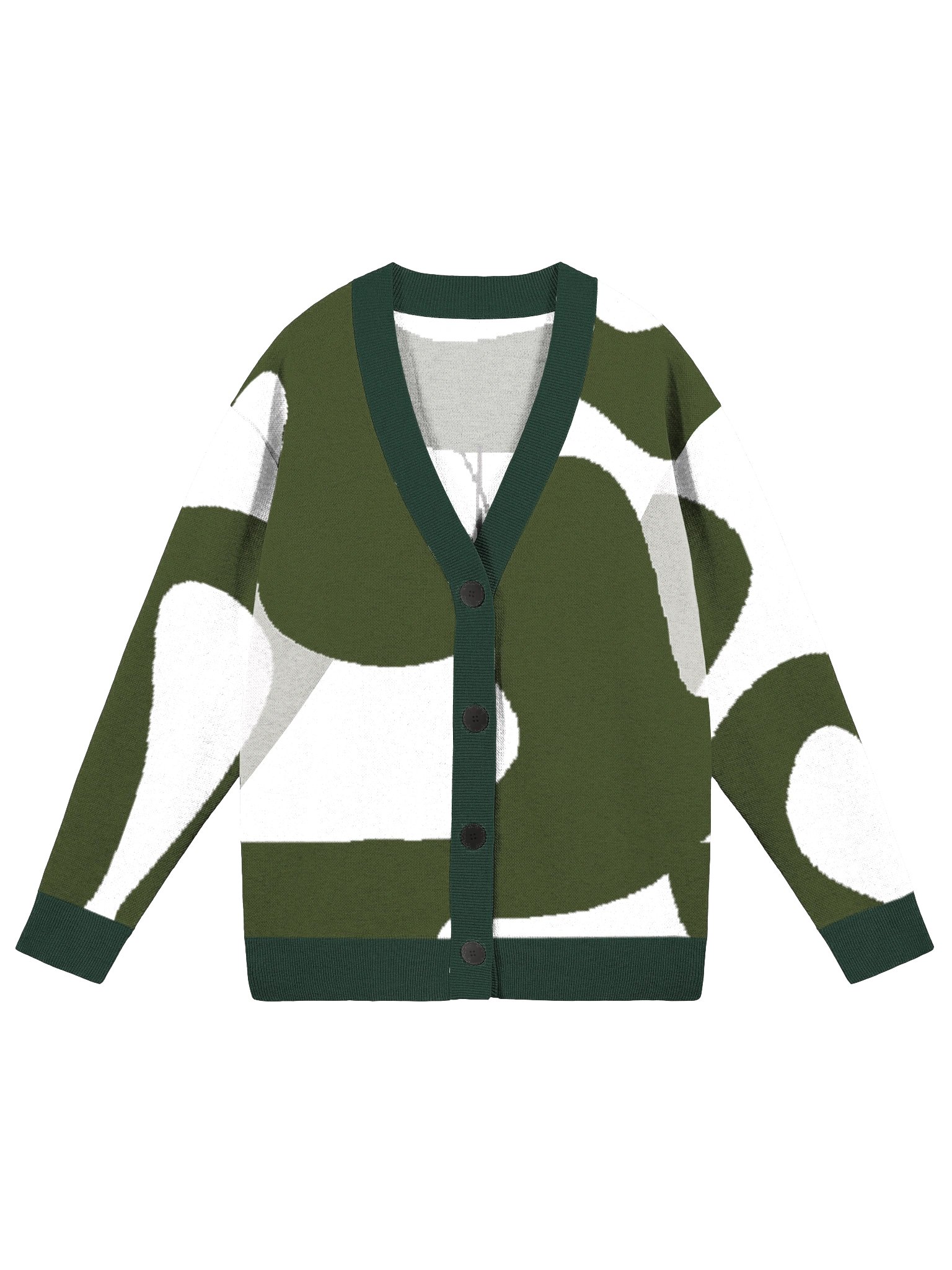 Velenir Green Wave Signature Knitted Cardigan product image (3)