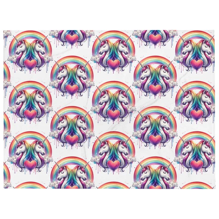 Rainbow Unicorn Dreams Throw Blanket product image (1)