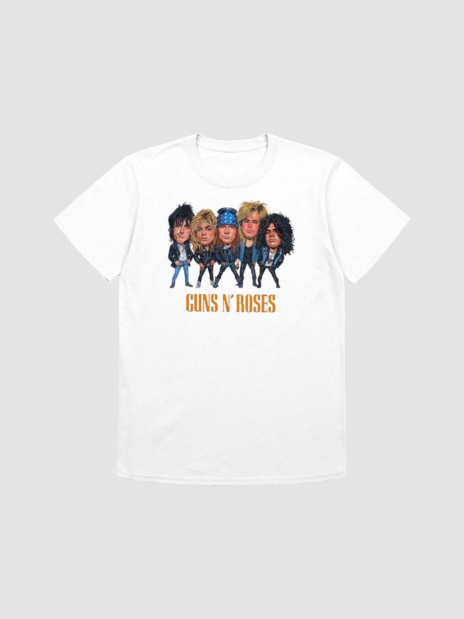 Guns N’ Roses Classic Lineup T-Shirt | Vintage Band Caricature Graphic | 80s Sunset Strip Rock Era product image (3)