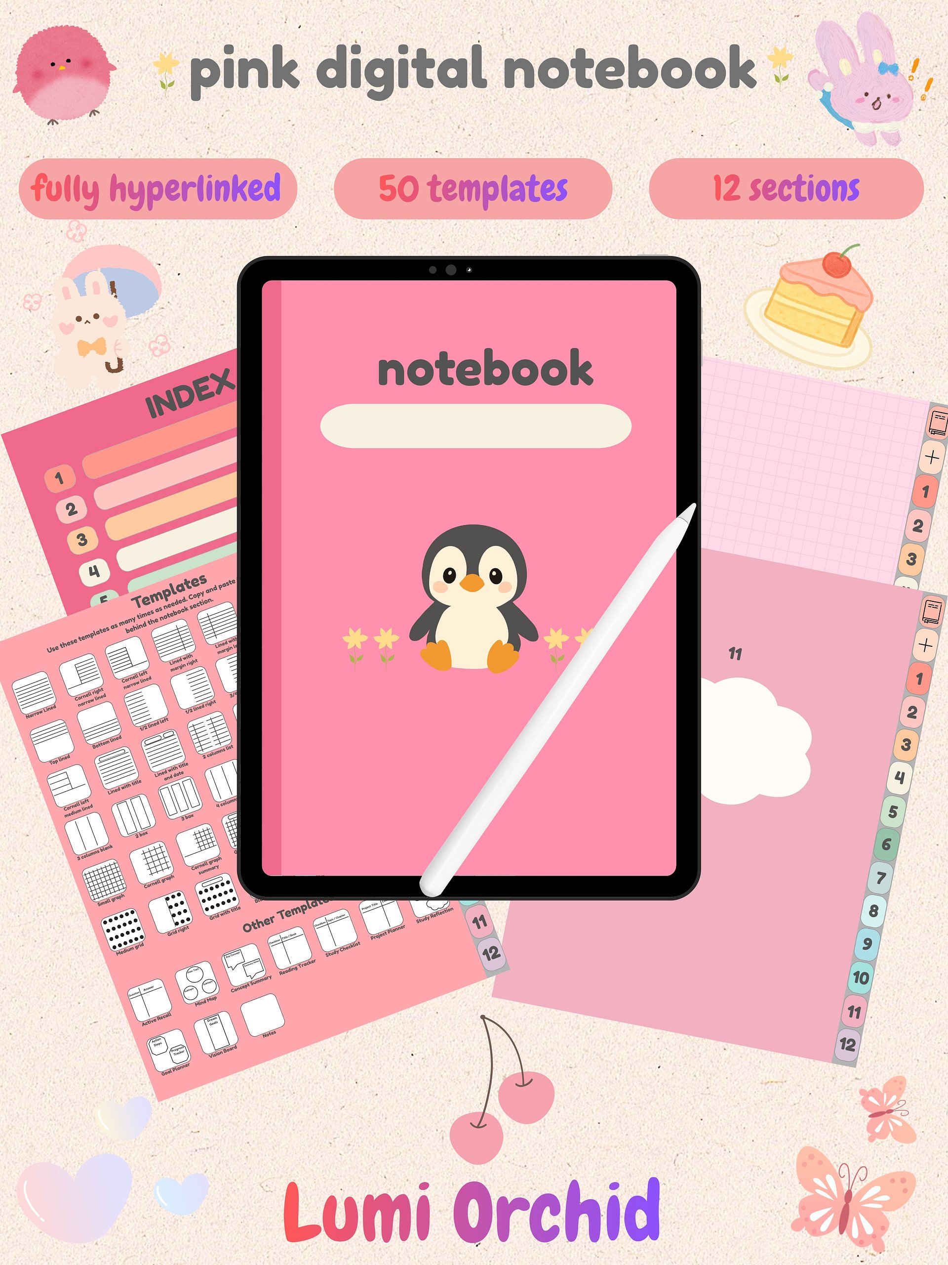 Pink Digital notebook product image (1)