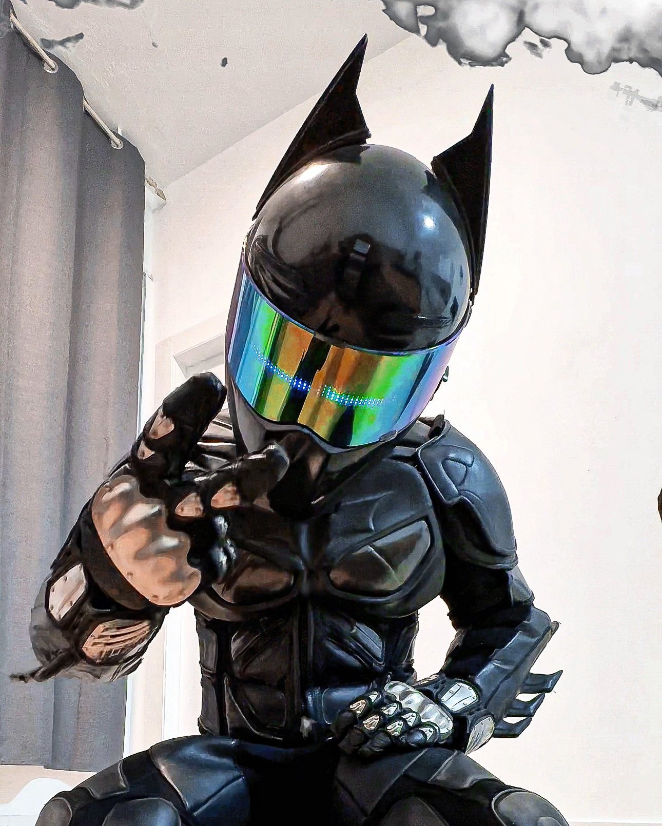 Batman ears for moto helmet ( horns ,sports equipment, gear, protection) product image (4)