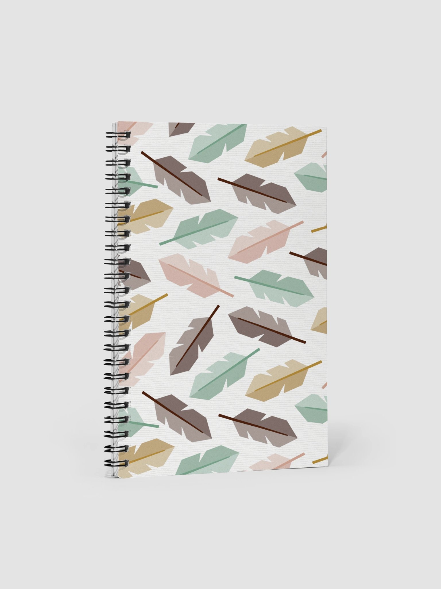 Mid-Century Modern Feathers Spiral Notebook product image (1)