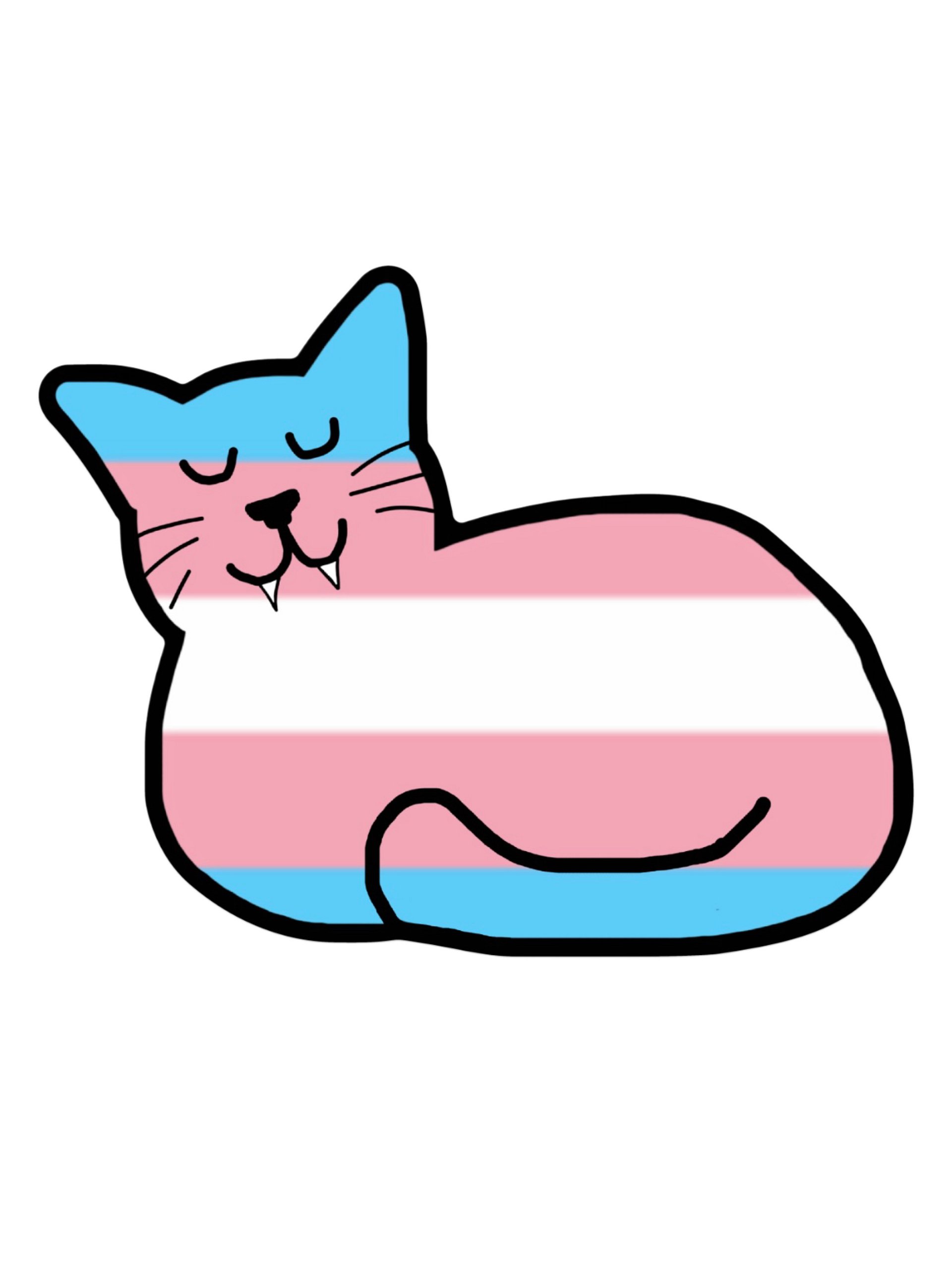 Trans Pride Cat Loaf magnet product image (1)