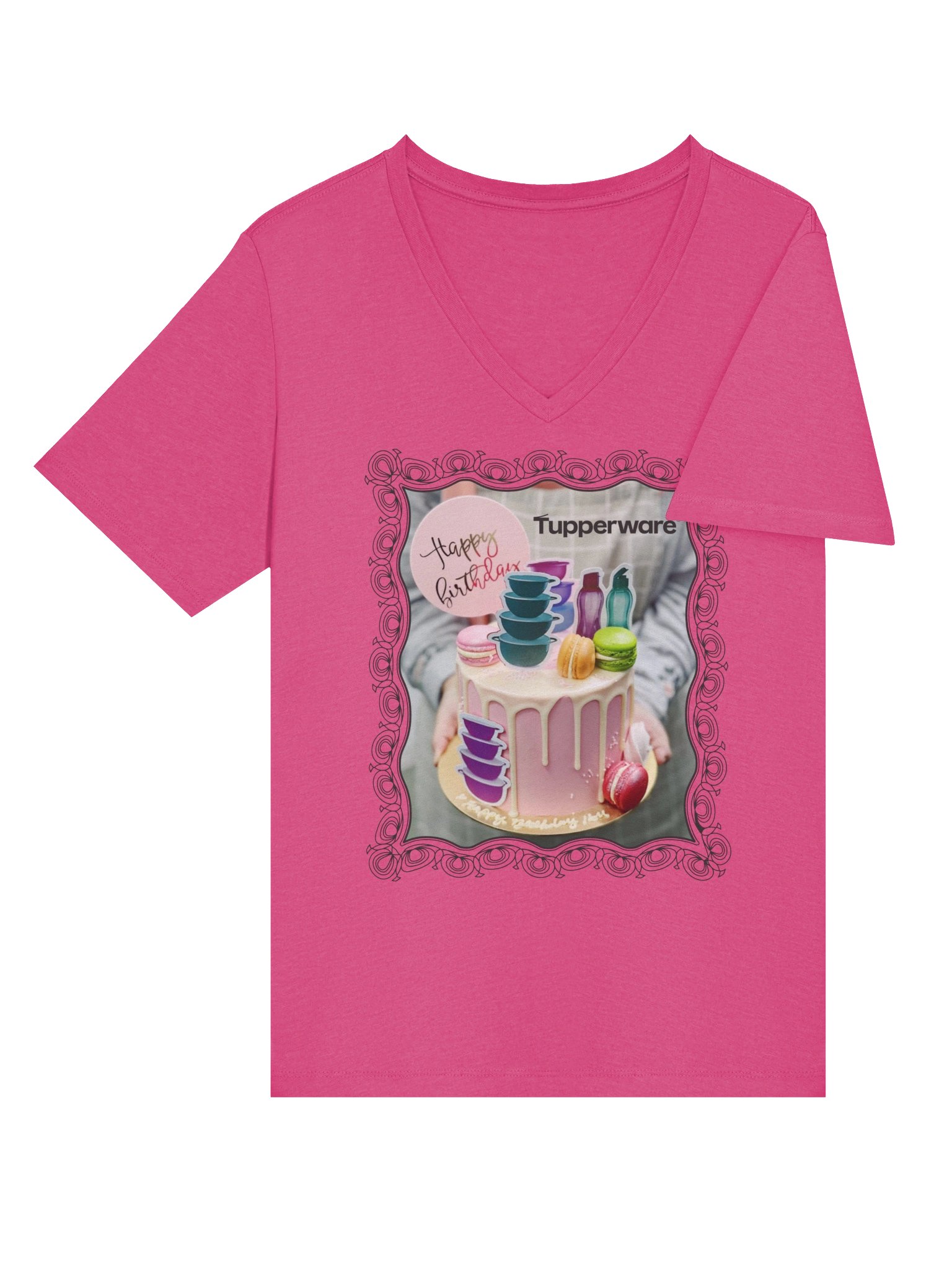 Happy Birthday Tupperware V-Neck Tee product image (10)