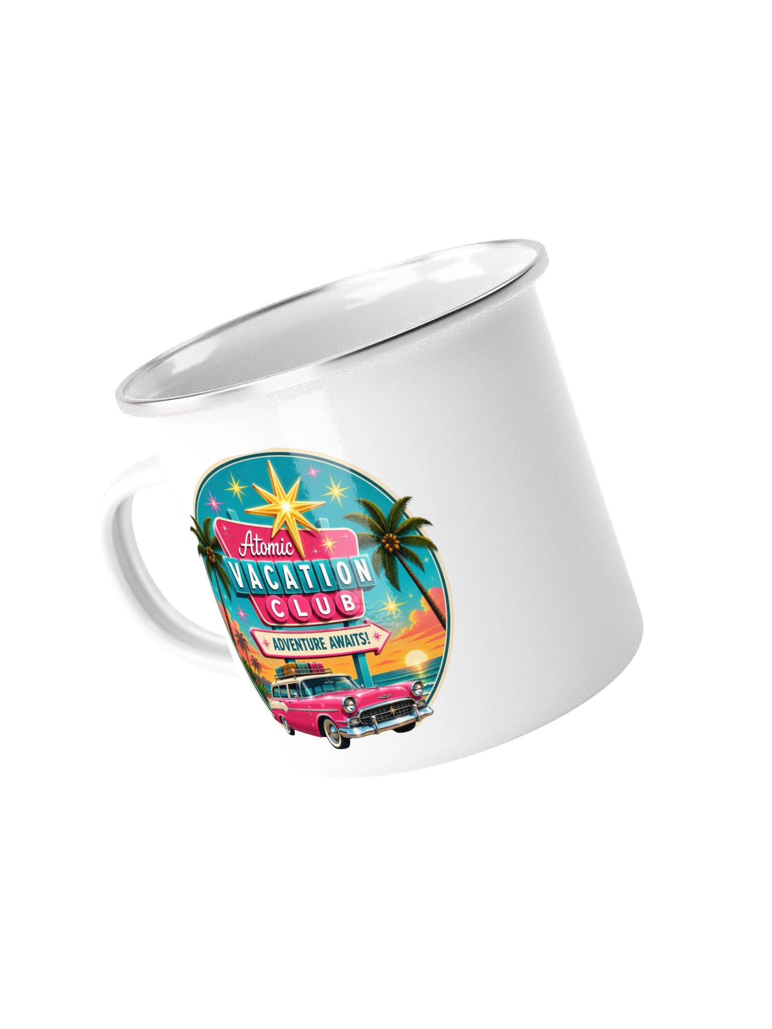 Atomic Vacation Club Retro Enamel Camp Mug product image (4)