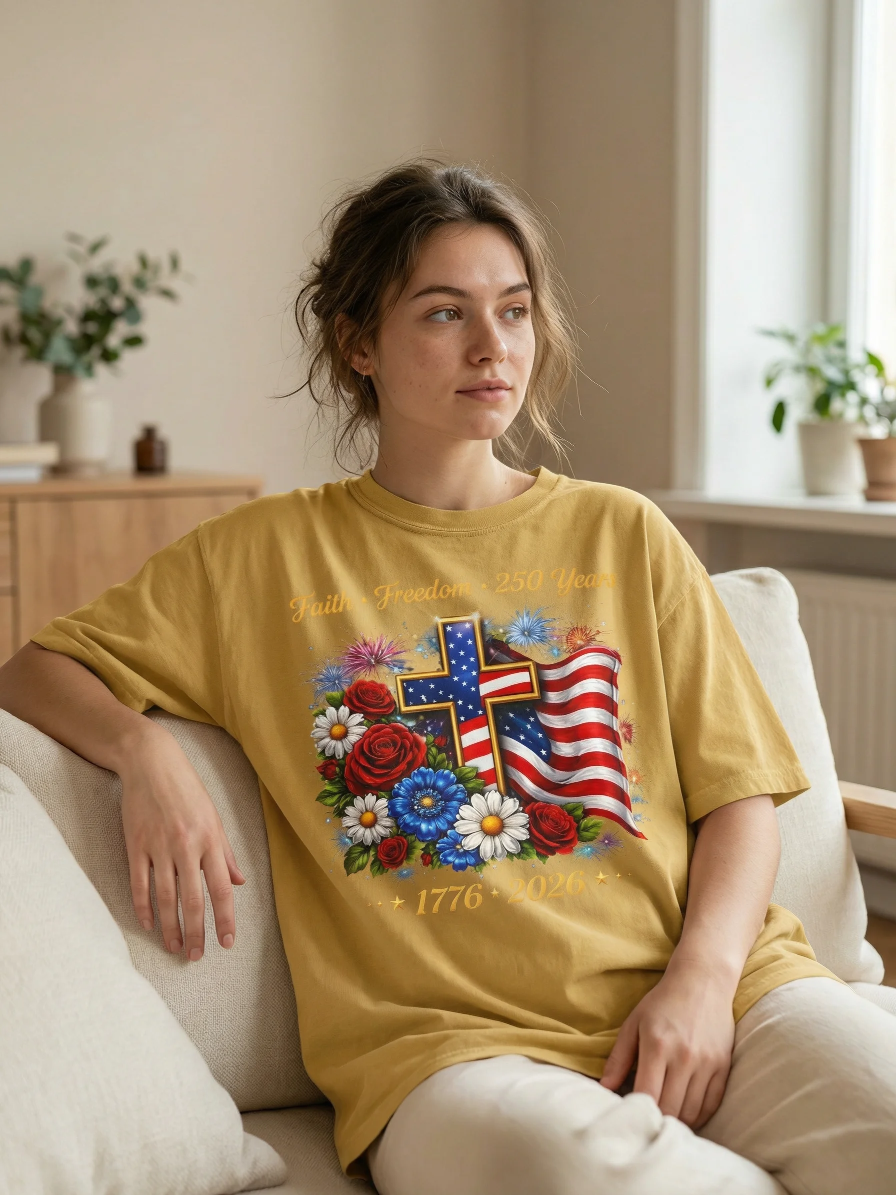USA 250 Freedom Graphic Tee – Vintage Patriotic Shirt product image (6)