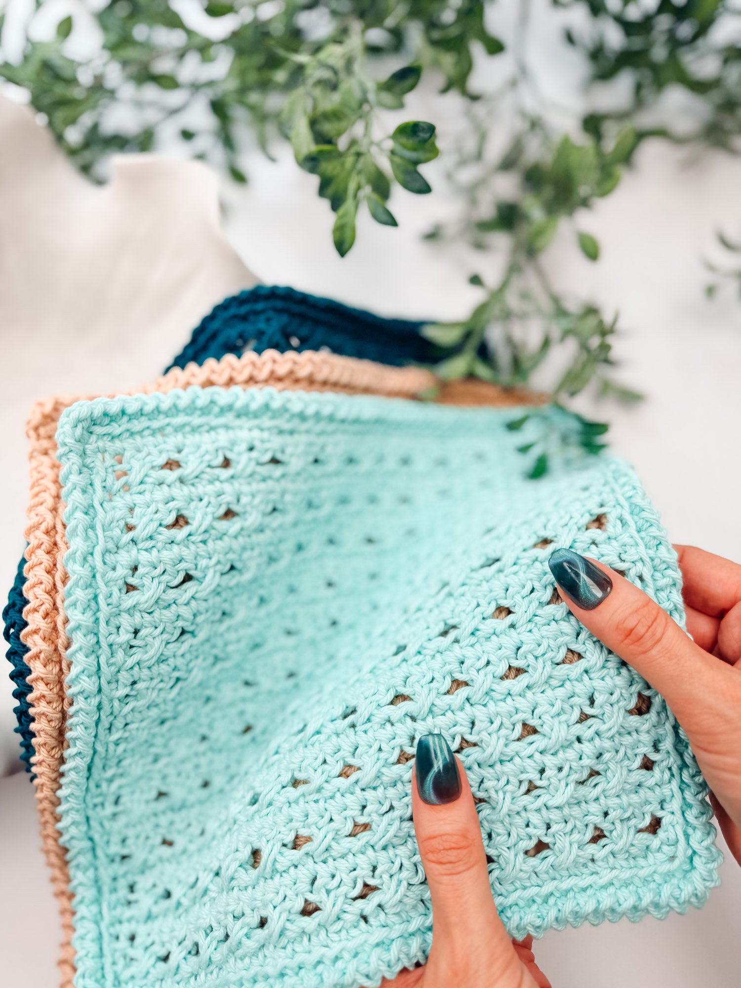 Reed Crossover Stitch Crochet Washcloth Pattern product image (7)