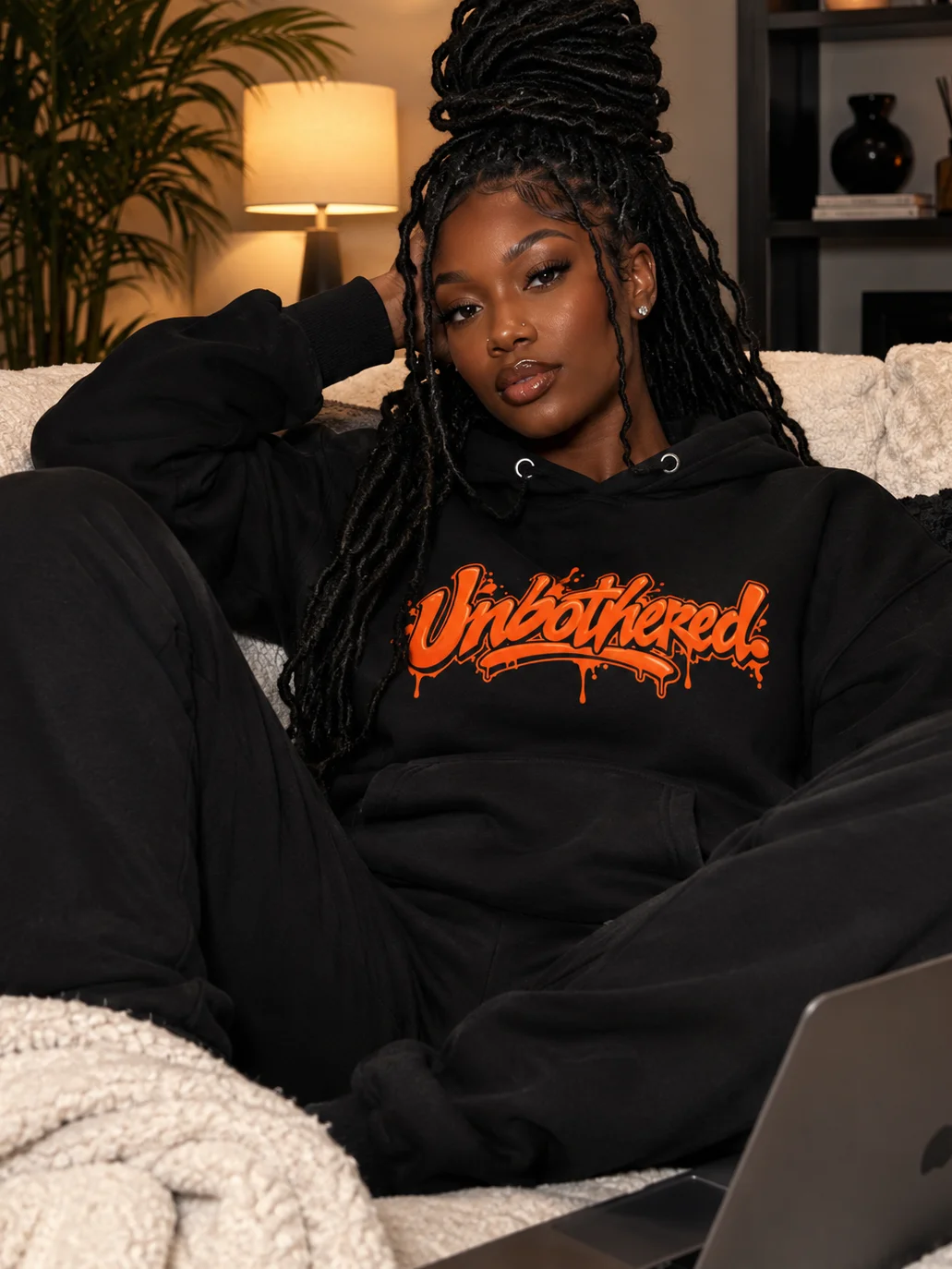 HERitage Unbothered Hoodie In Orange product image (1)