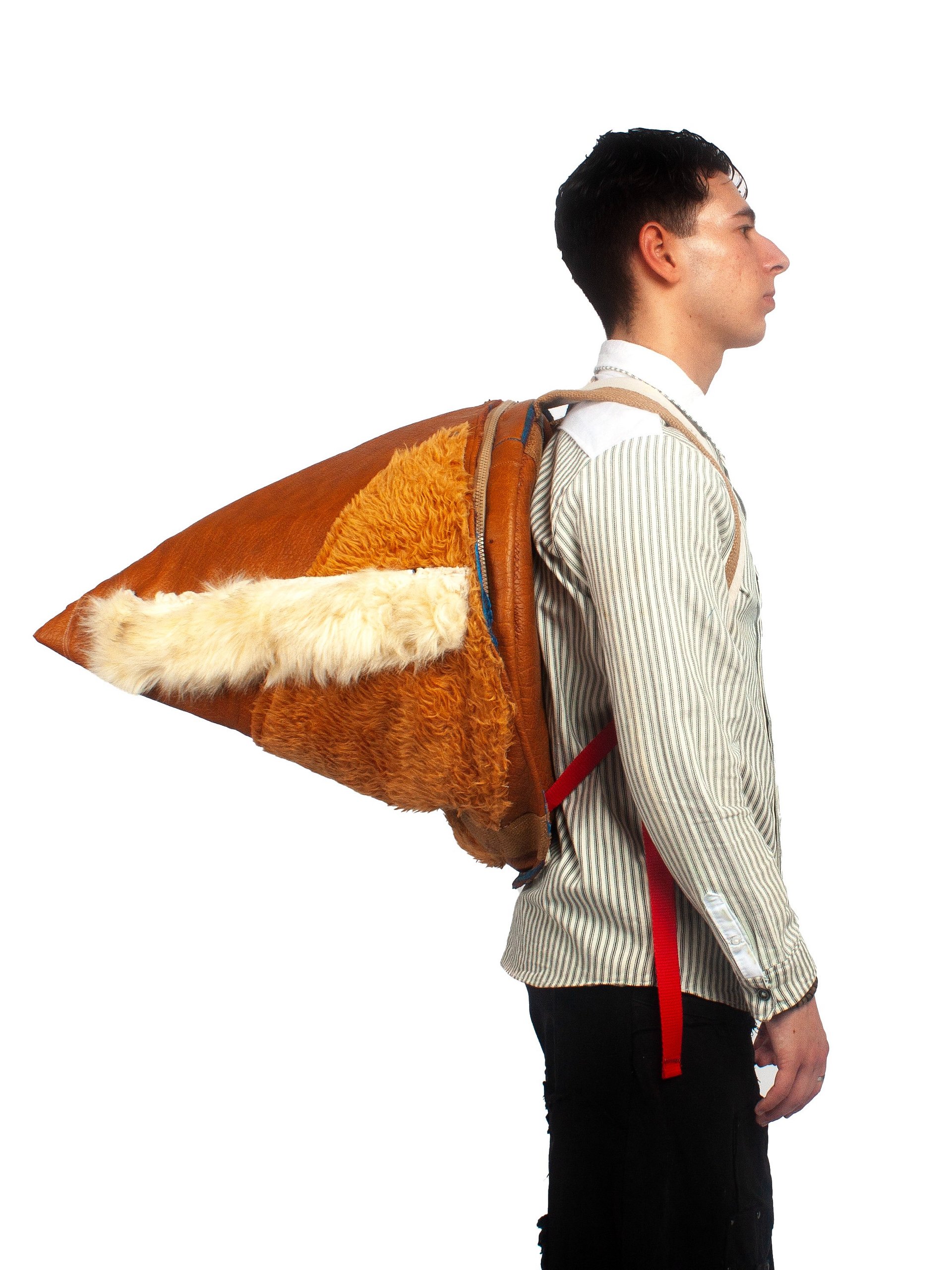 CONE BAG - RIB KNIT PATCHWORK BR 01 product image (1)