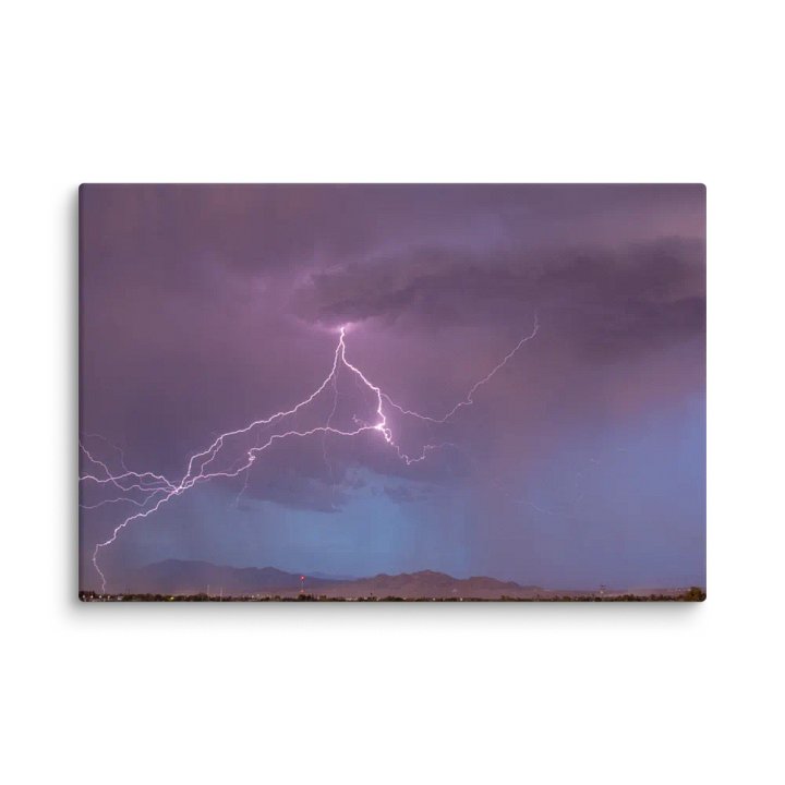 Canvas Print - Lightning over Desert City product image (2)