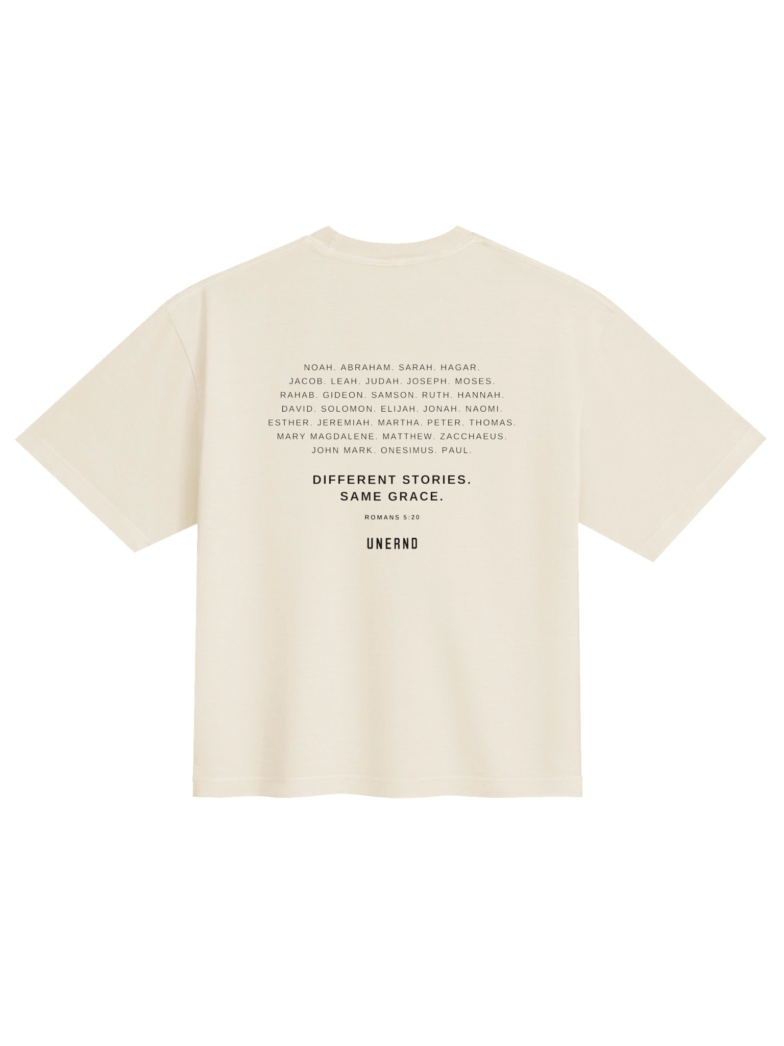 DIFFERENT STORIES. SAME GRACE. — Women’s Heavyweight Boxy Tee - Ivory product image (2)