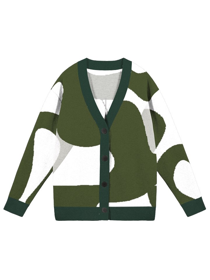 Velenir Green Wave Signature Knitted Cardigan product image (3)