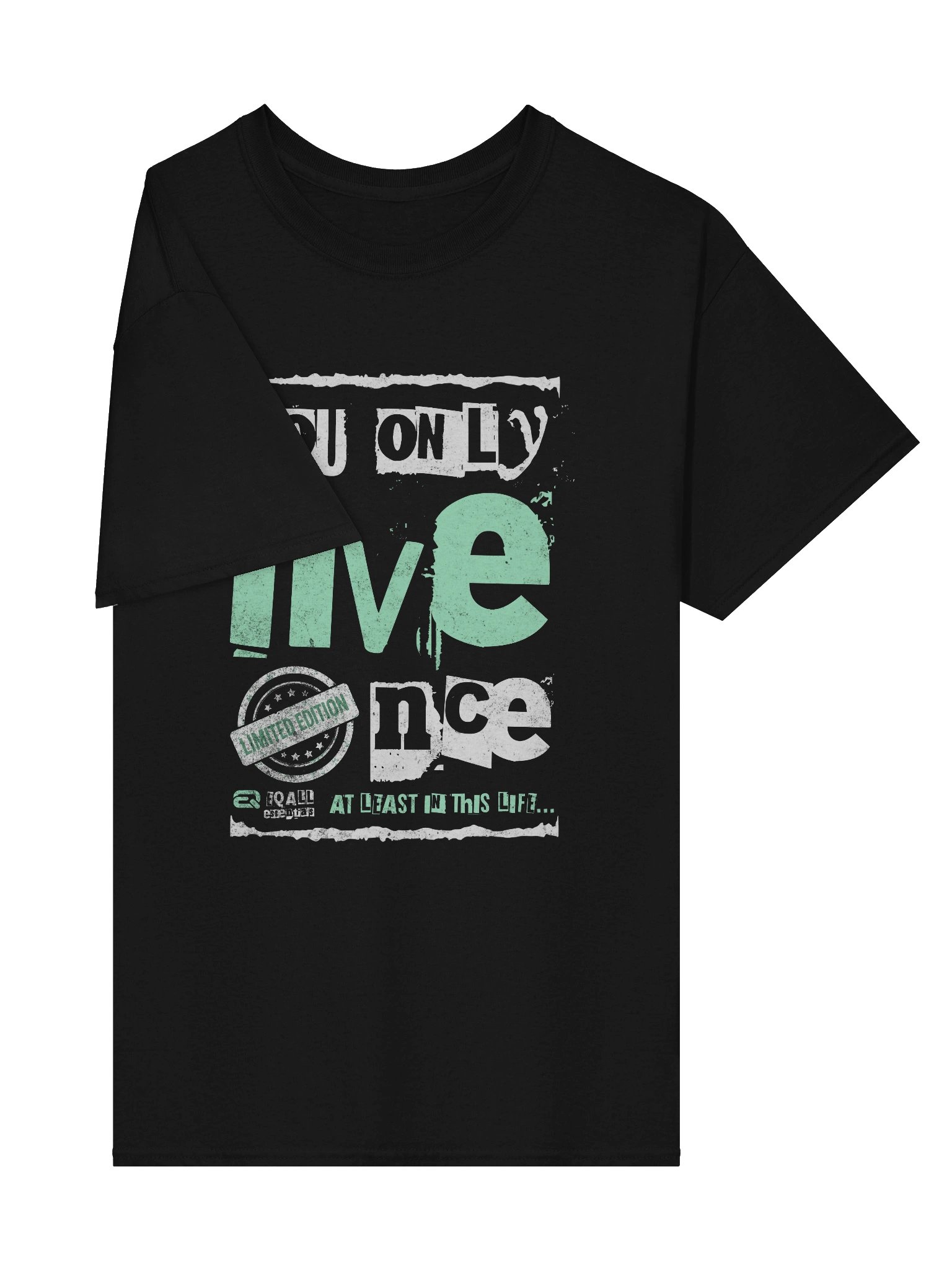 You Only Live Once! Cotton Unisex Gildan R3CVR.i by EQALL® Essentials_Mint Green product image (14)