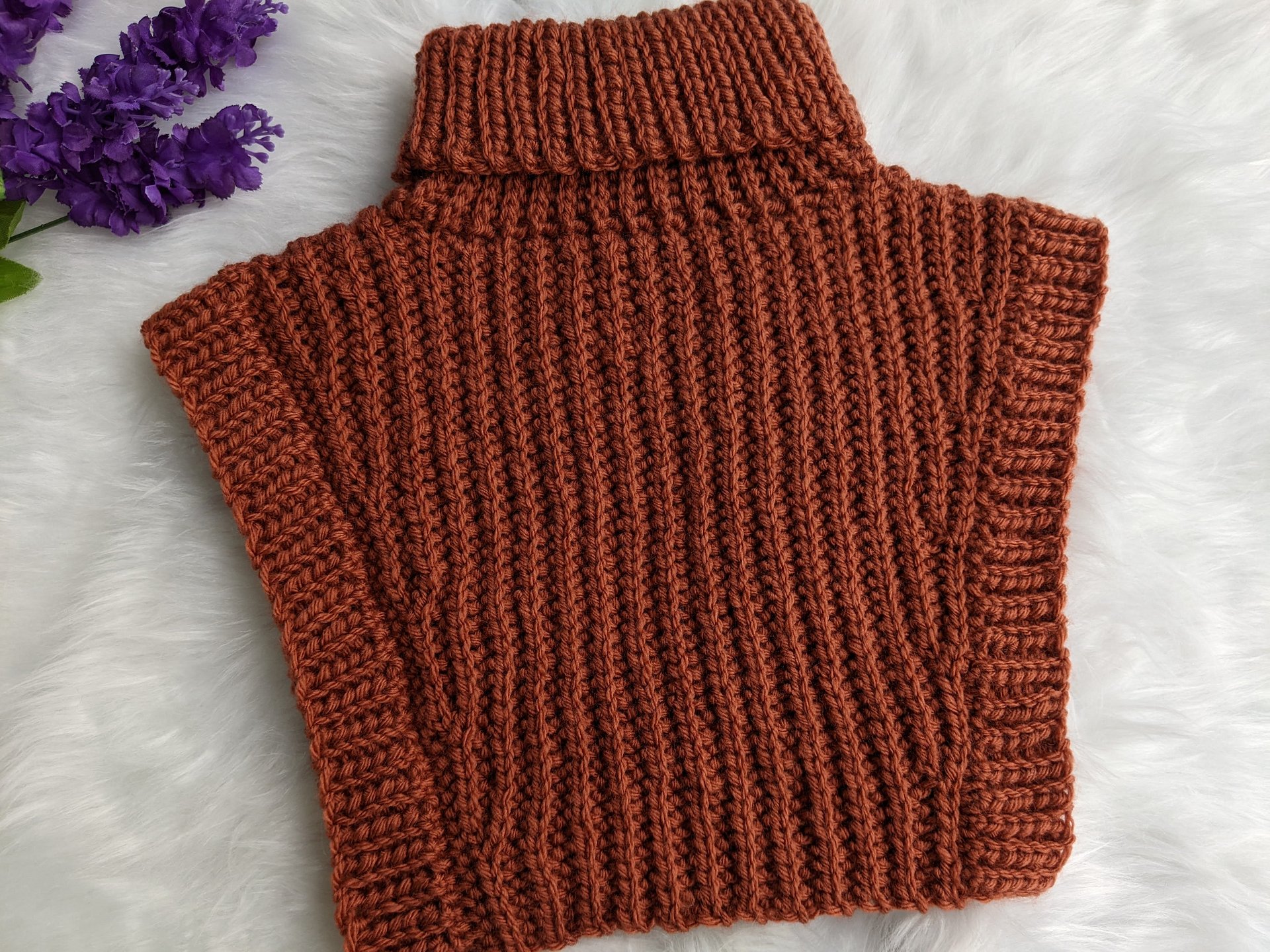 Crochet Warm Turtleneck Dickey Pattern product image (6)