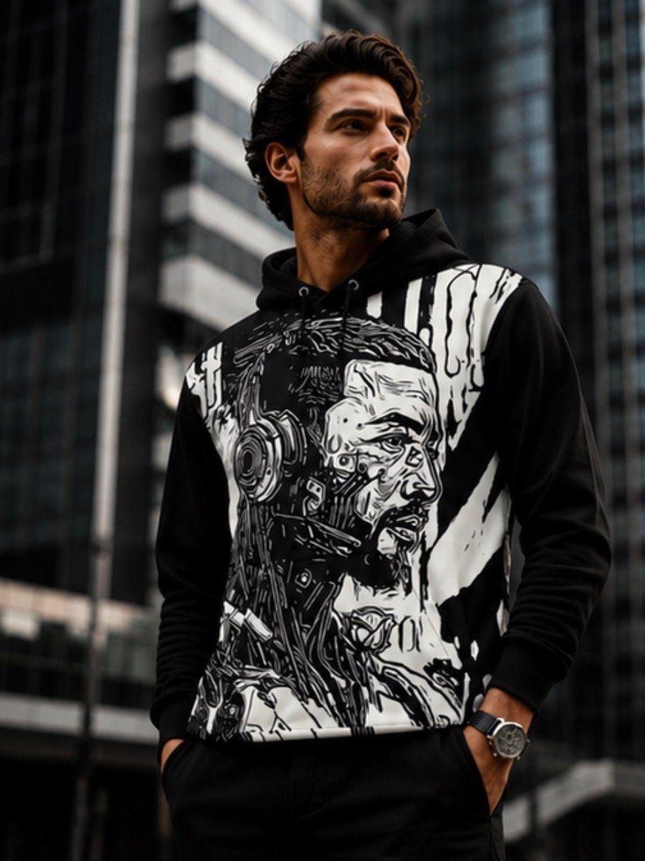 Cyber Serenity Wearable Art Hoodie product image (3)