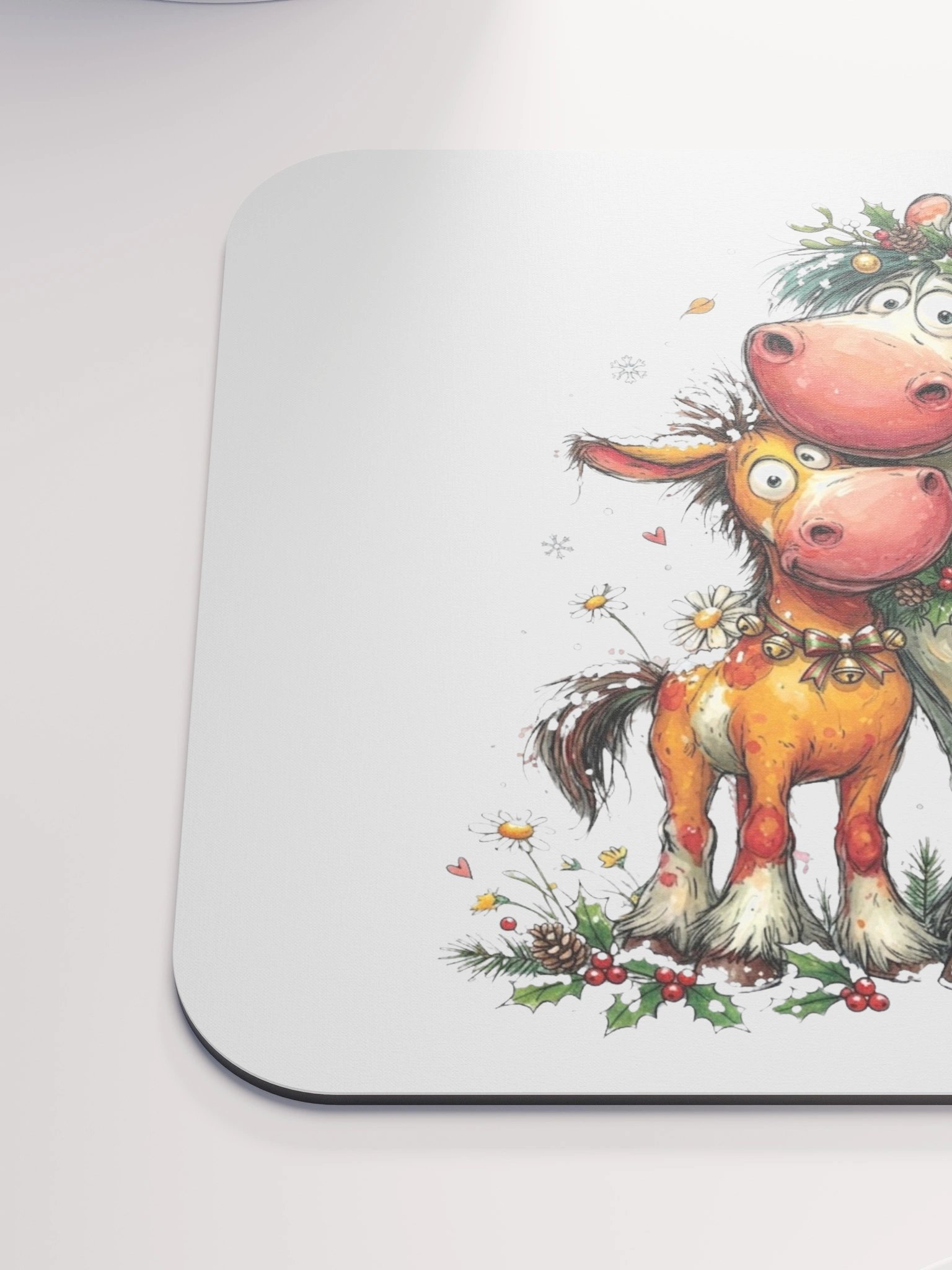 Whimsical Christmas Horses Mouse Pad product image (6)