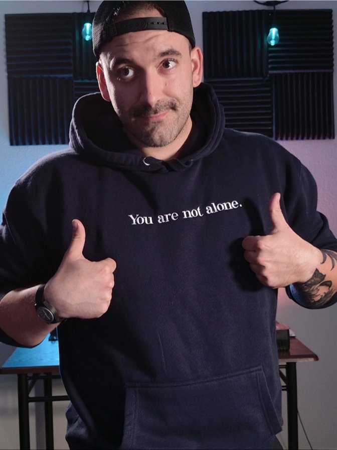 "You are not alone." - Happy Hoodie (Embroidered) product image (2)