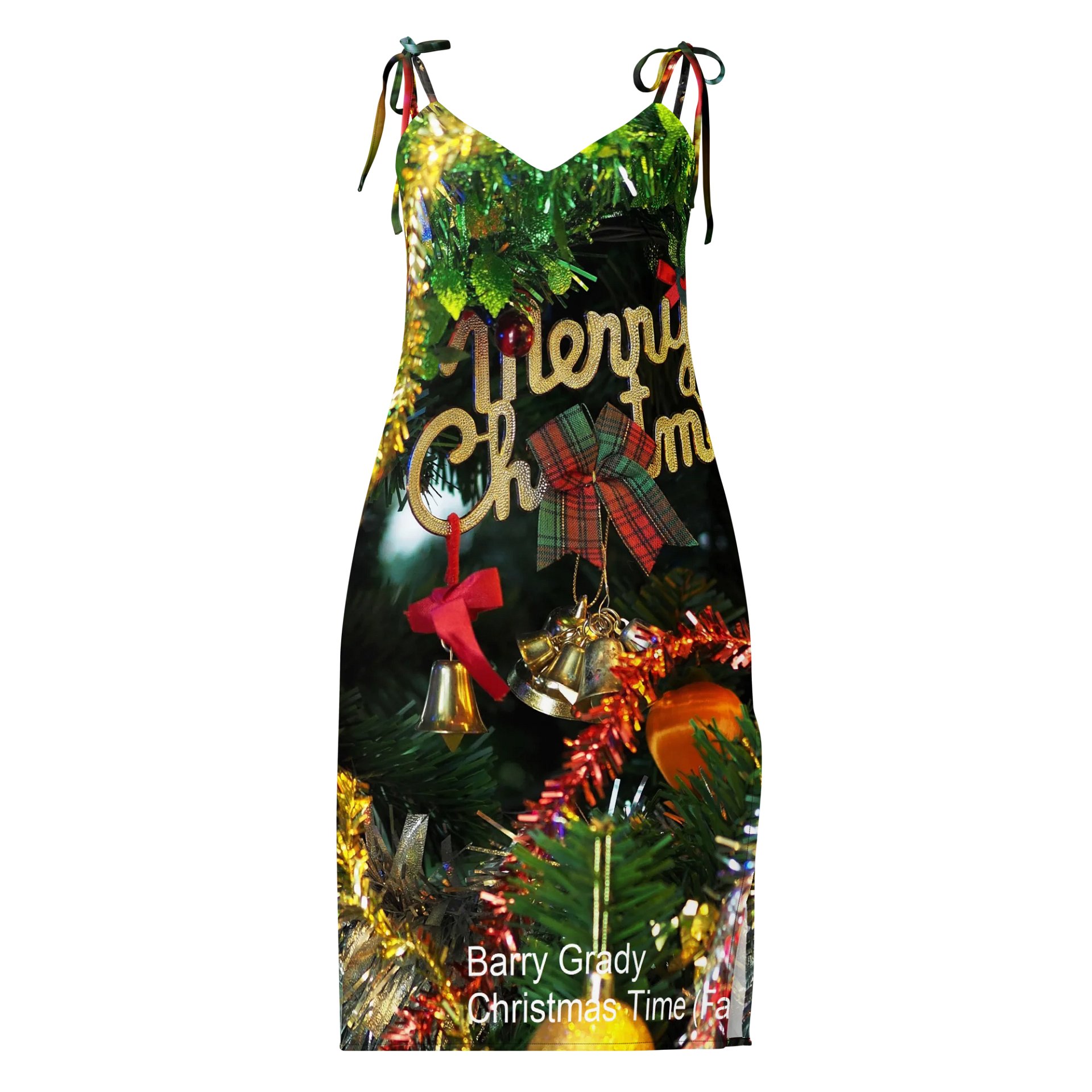 'Christmas Time (Far and Near)' Chiffon Slip Dress product image (2)