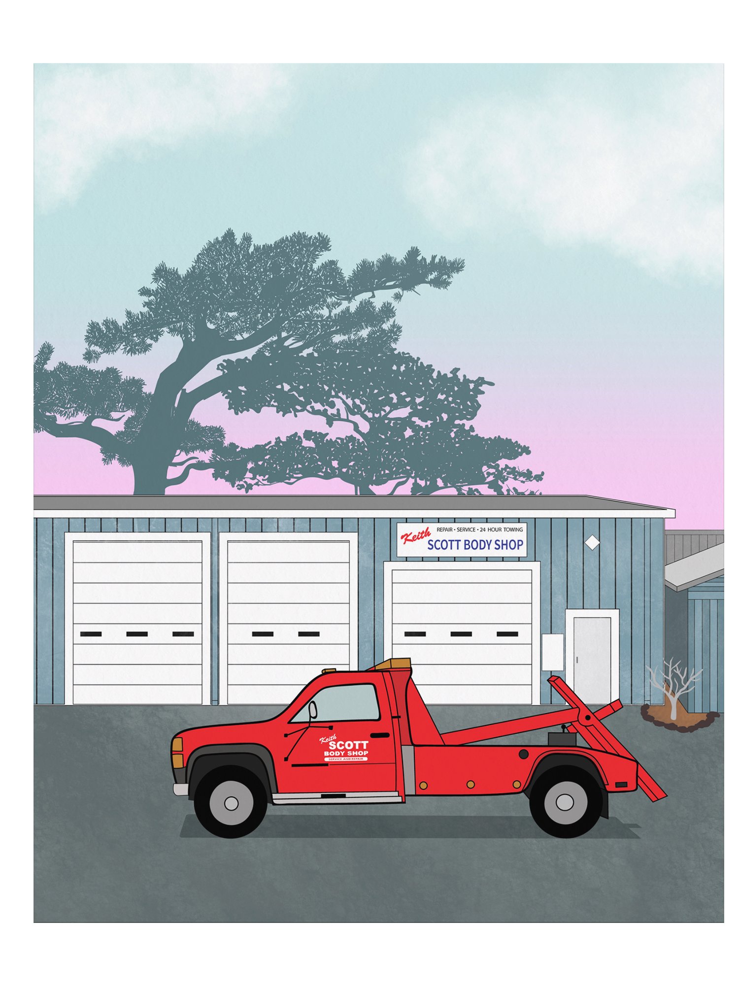 Keith Scott Body Shop - Poster/Metal Print product image (1)