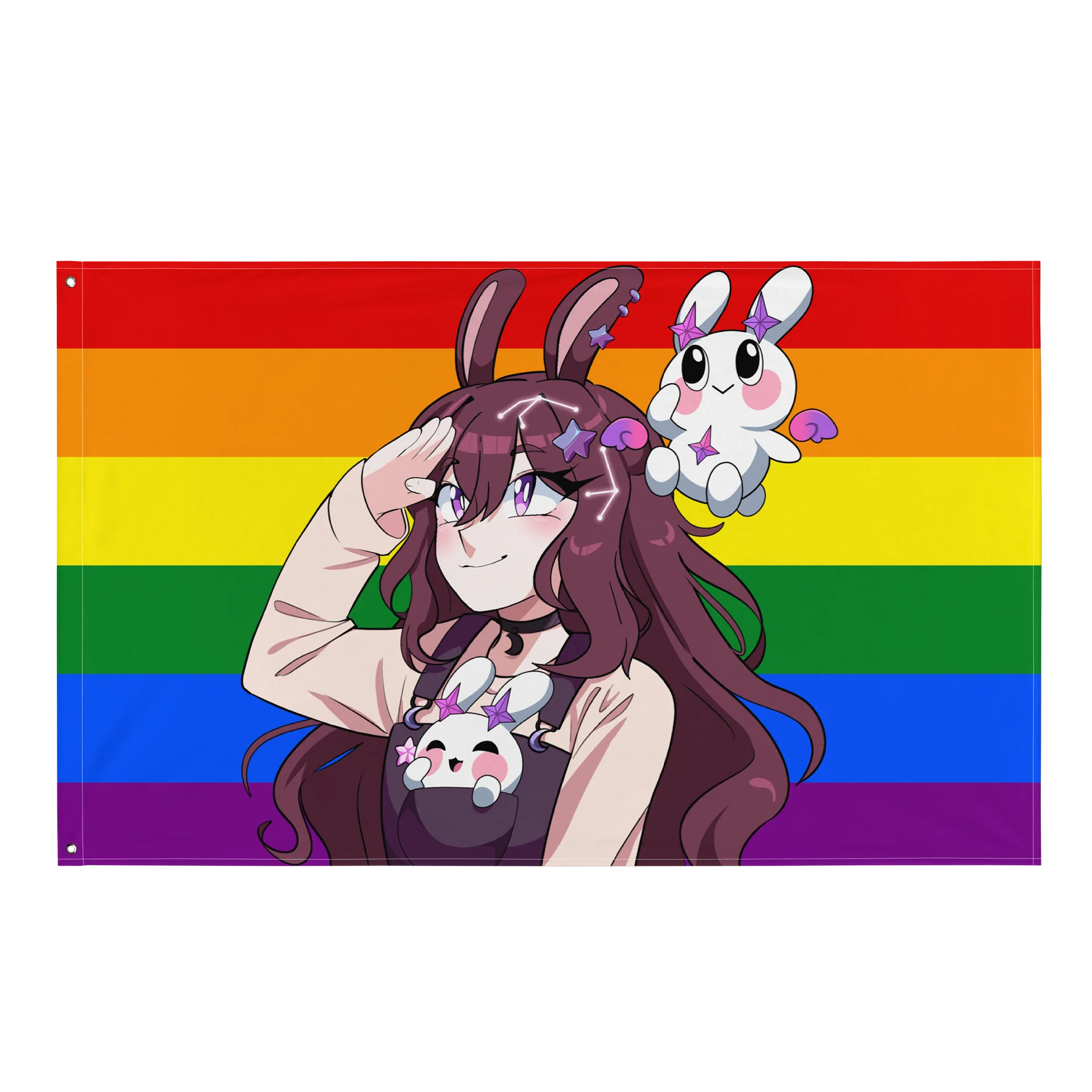 LGBTQIA+ Pride Flag - featuring Yuwuna and Mellow! product image (1)