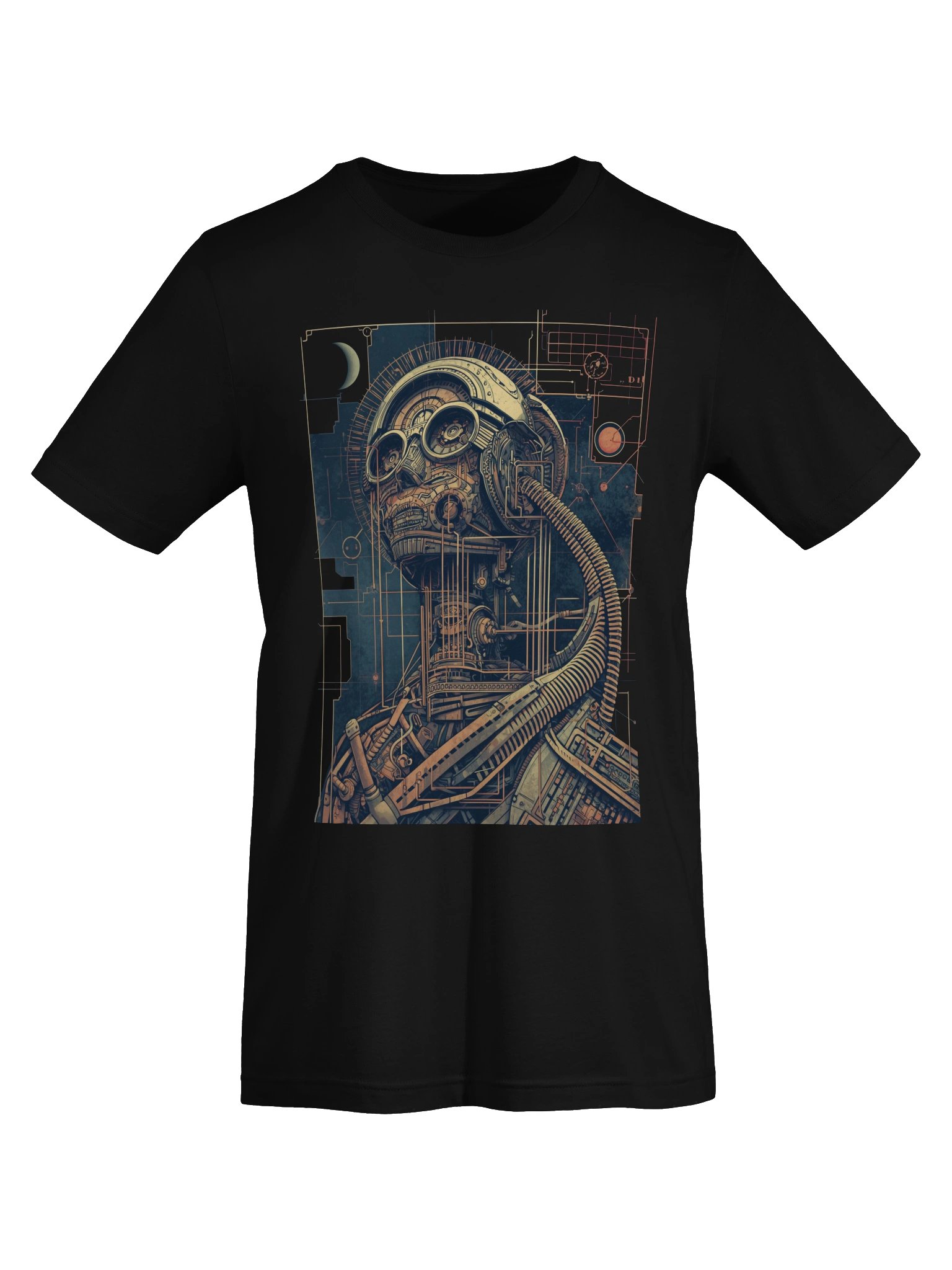 Retro-Futurist Cyborg Moon Lightweight T-Shirt product image (4)