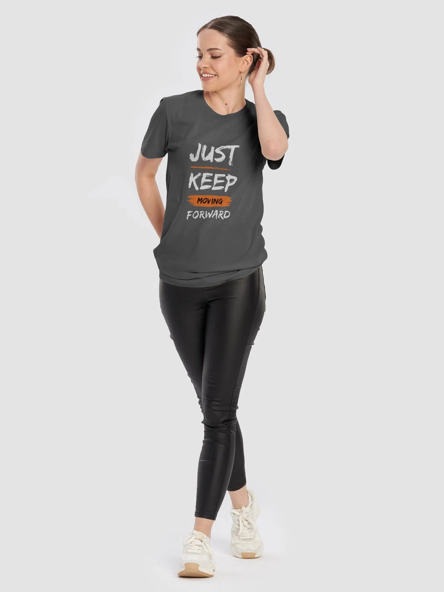 Just keep moving forward motivational t-shirt product image (56)