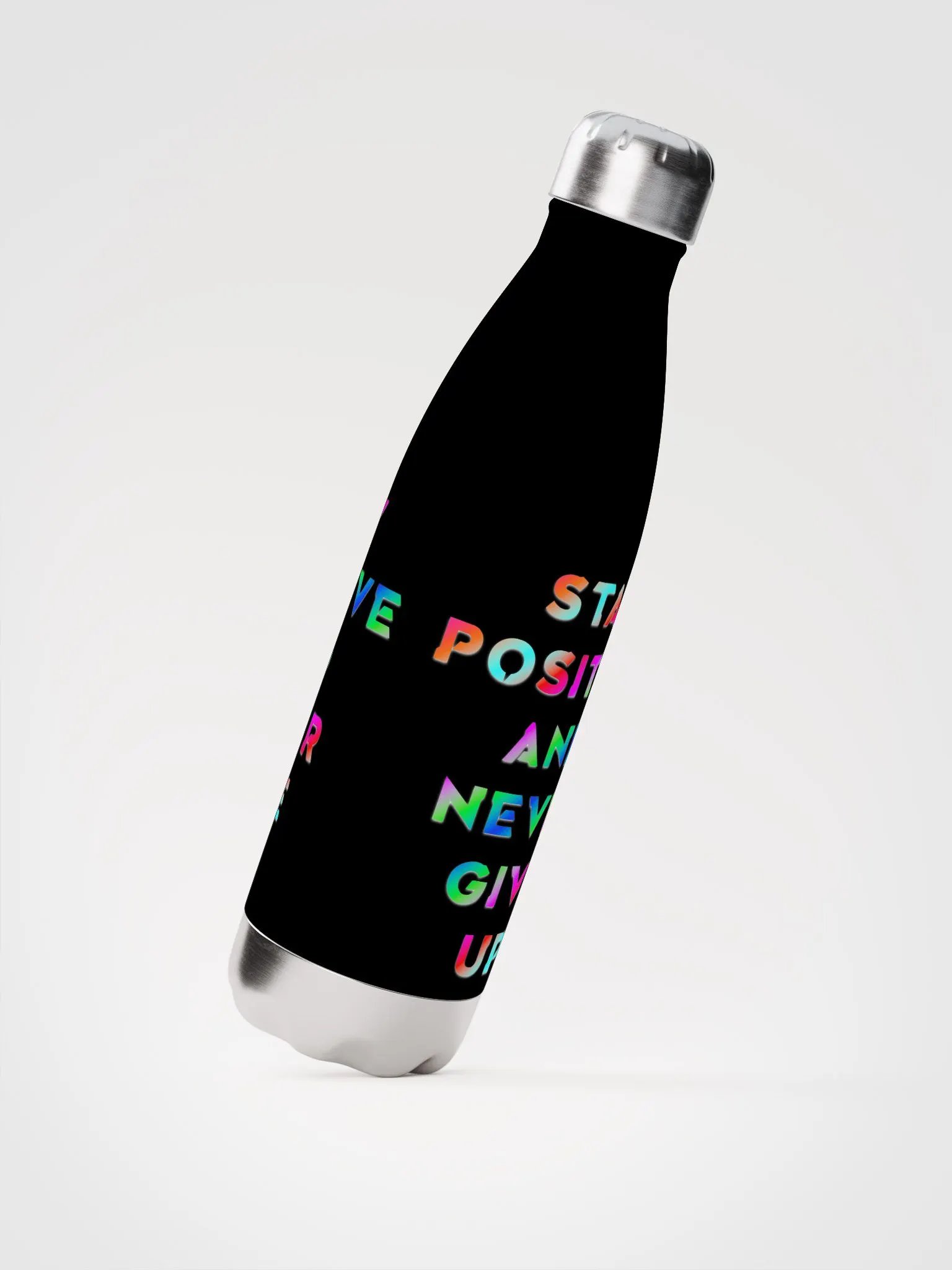 BLADE Army stay positive and never give up Color Stripes Black Water bottle product image (2)