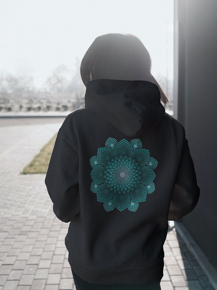 Turquoise Dot Mandala Unisex Eco Hoodie product image (1)