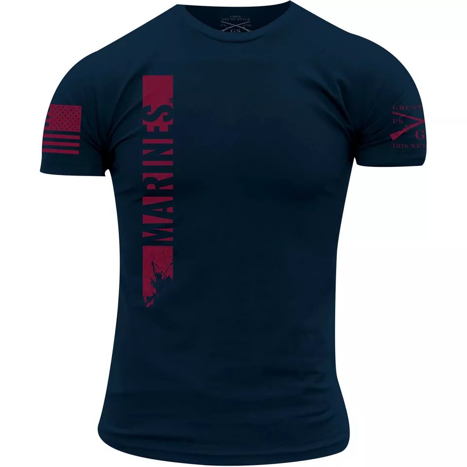 Grunt Style USMC - Blood Stripe T-Shirt - Navy product image (1)