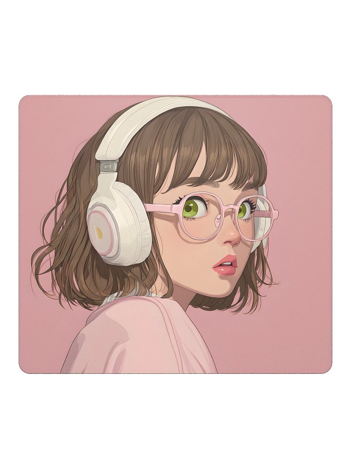 Anime Gamer Girl Mouse Pad product image (2)