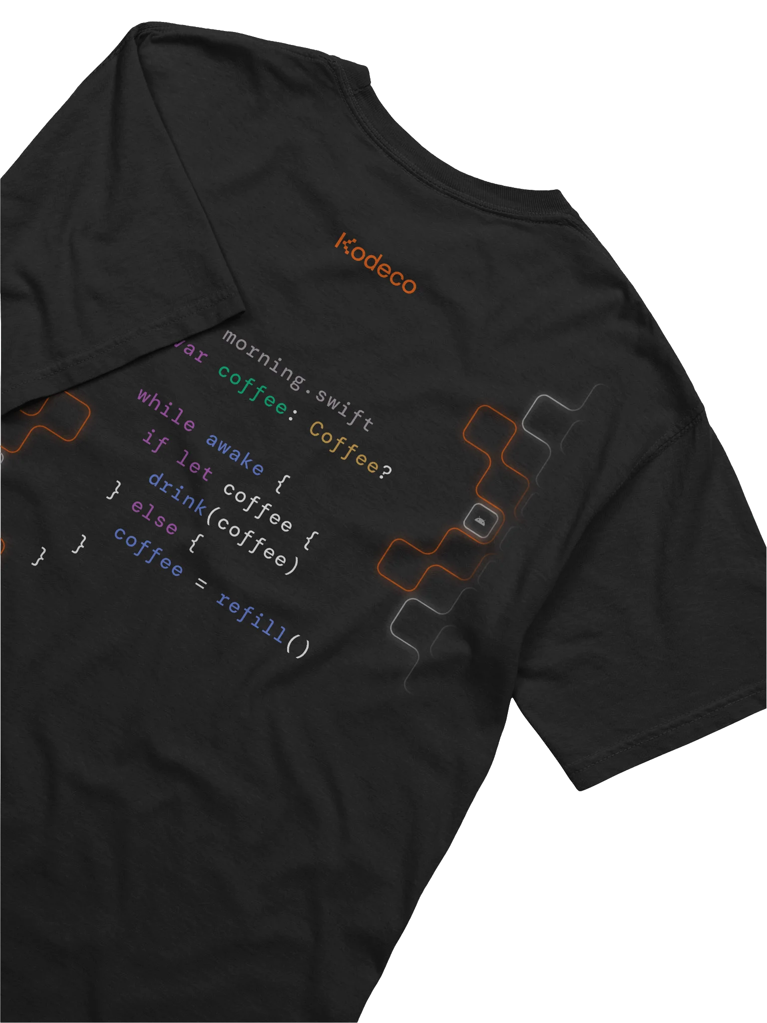 Morning Coffee T-Shirt Black product image (6)