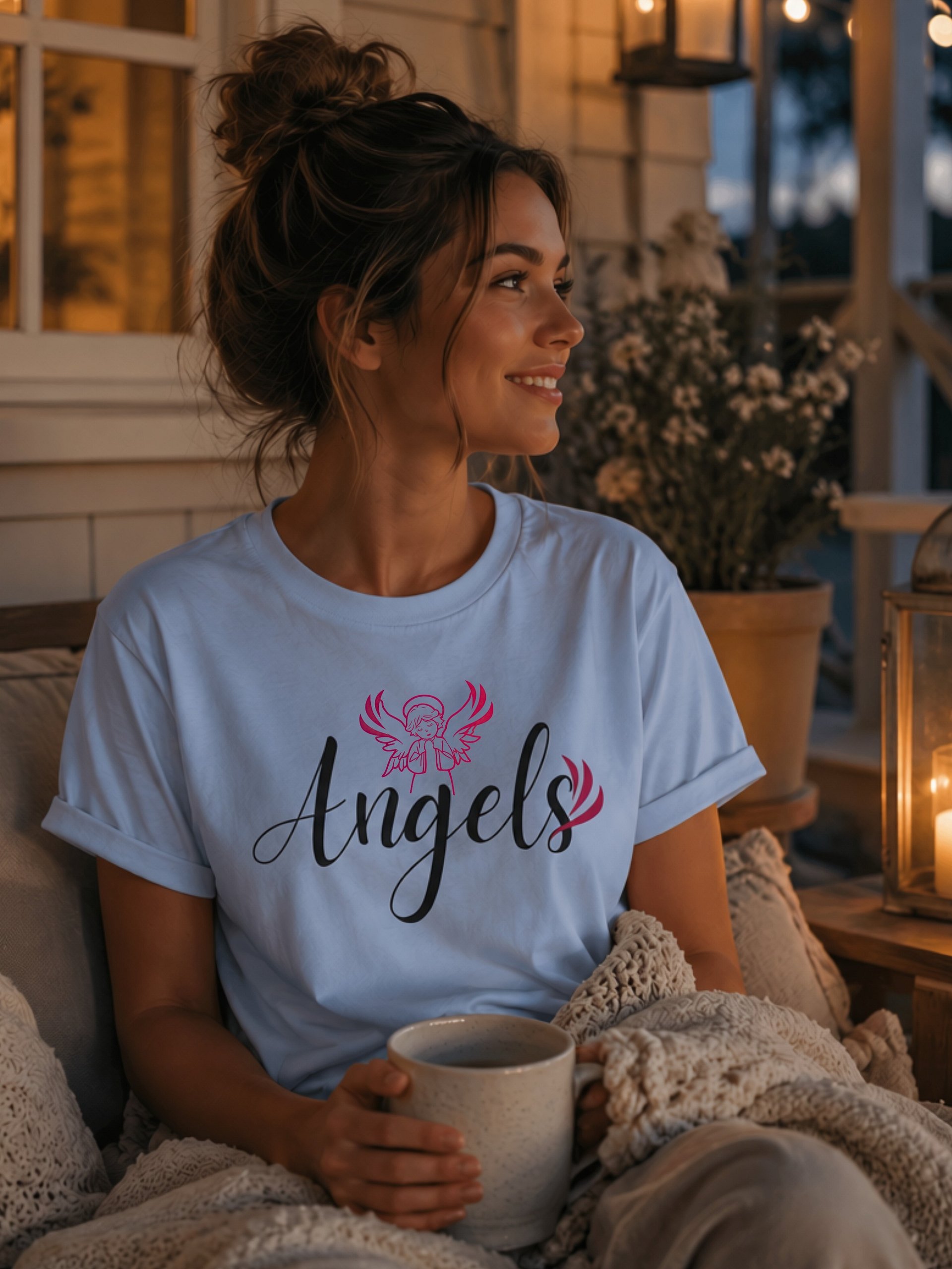 Graceful Angels Calligraphy T-shirt product image (1)