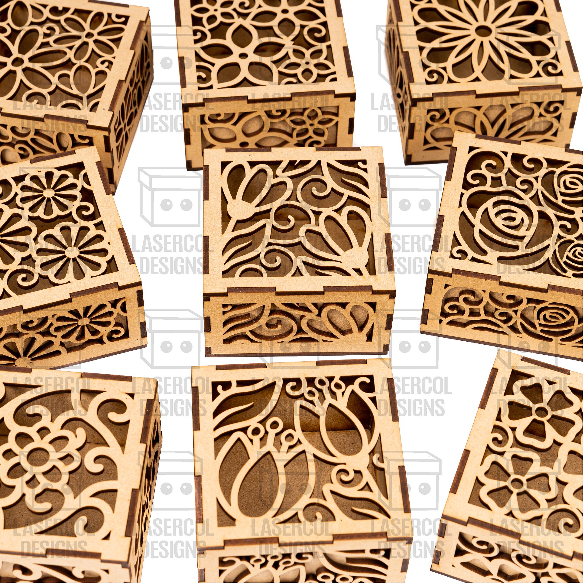 10 Boxes Set 1 (2 Sizes) - Laser Cut Files product image (5)